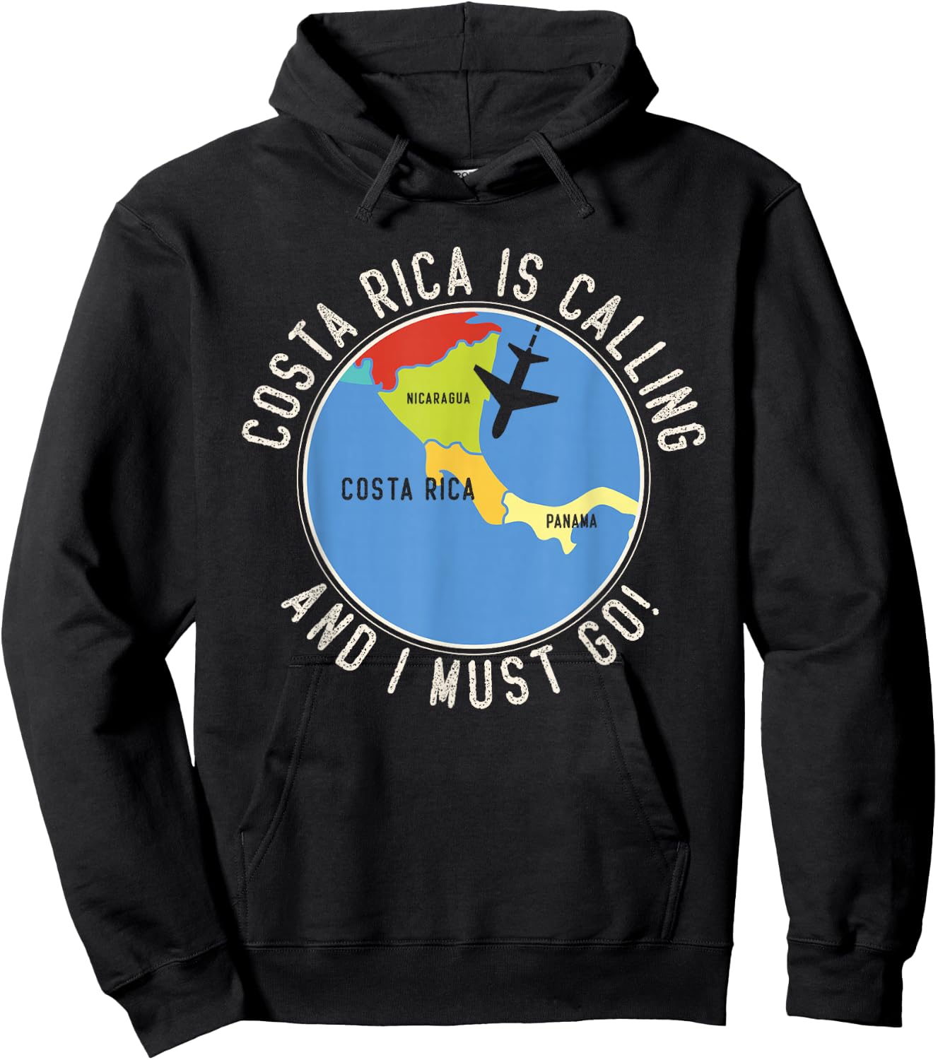 Costa Rica Is Calling And I Must Go, Costa Rica Map Hoodie - Hoodie | Black