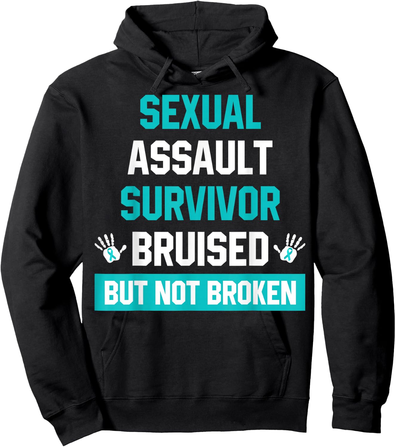 Sexual Assault Survivor Sexual Assault Awareness Month Hoodie - Hoodie | Black