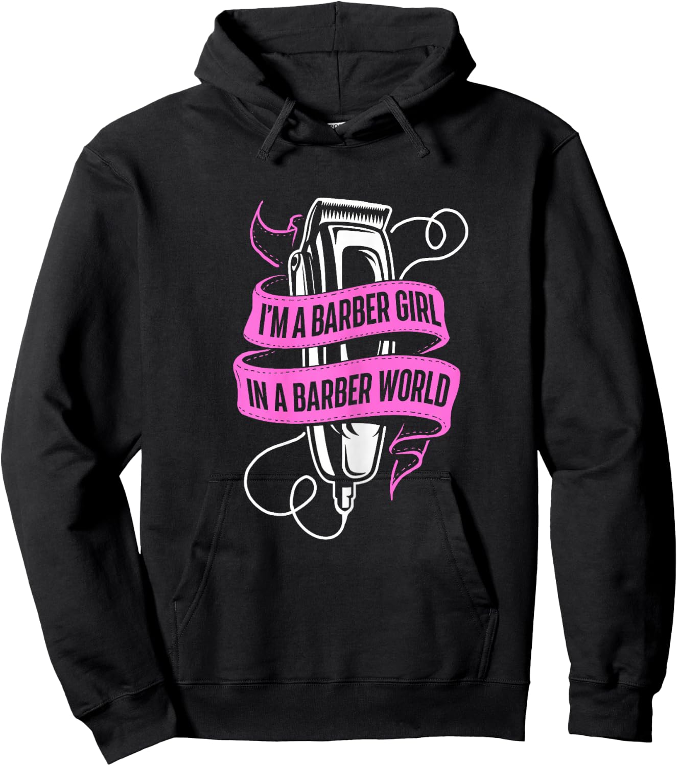Barber Girl - Hairdresser Hair Stylist Hairstylist Hoodie - Hoodie | Black