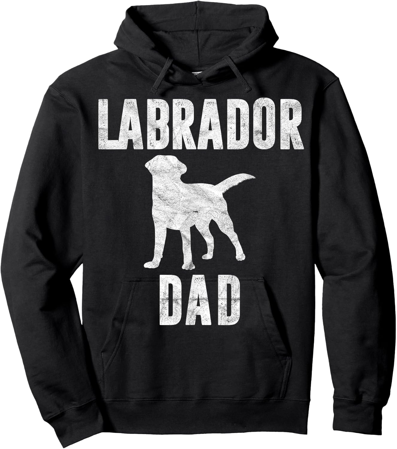 Vintage Labrador Dad Gift Dog Daddy Golden Black Lab Father Hoodie - Hoodie | Black