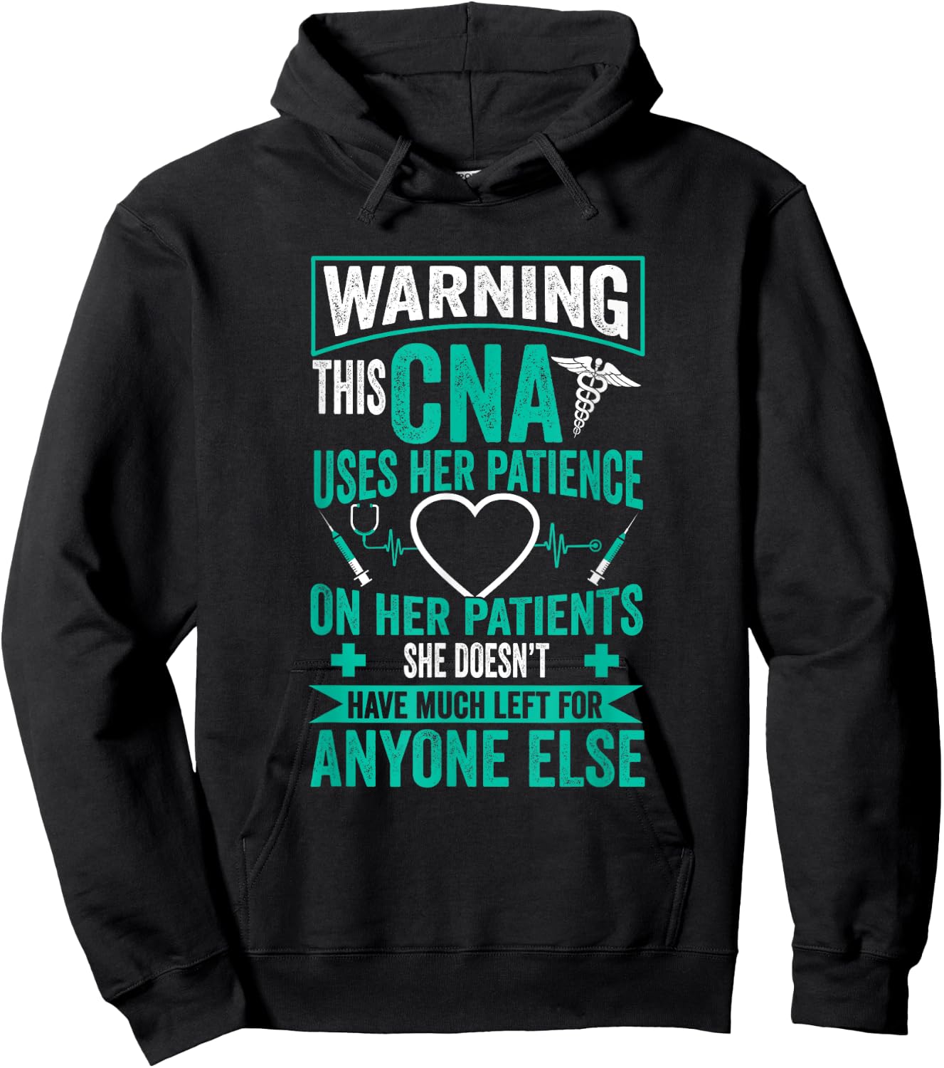 Zertifizierte Pflegeassistentin GEschenk CNA Nurse - Certified Nurse Assistance Women's Black Modern Letter Print Hoodie - Hoodie | Black