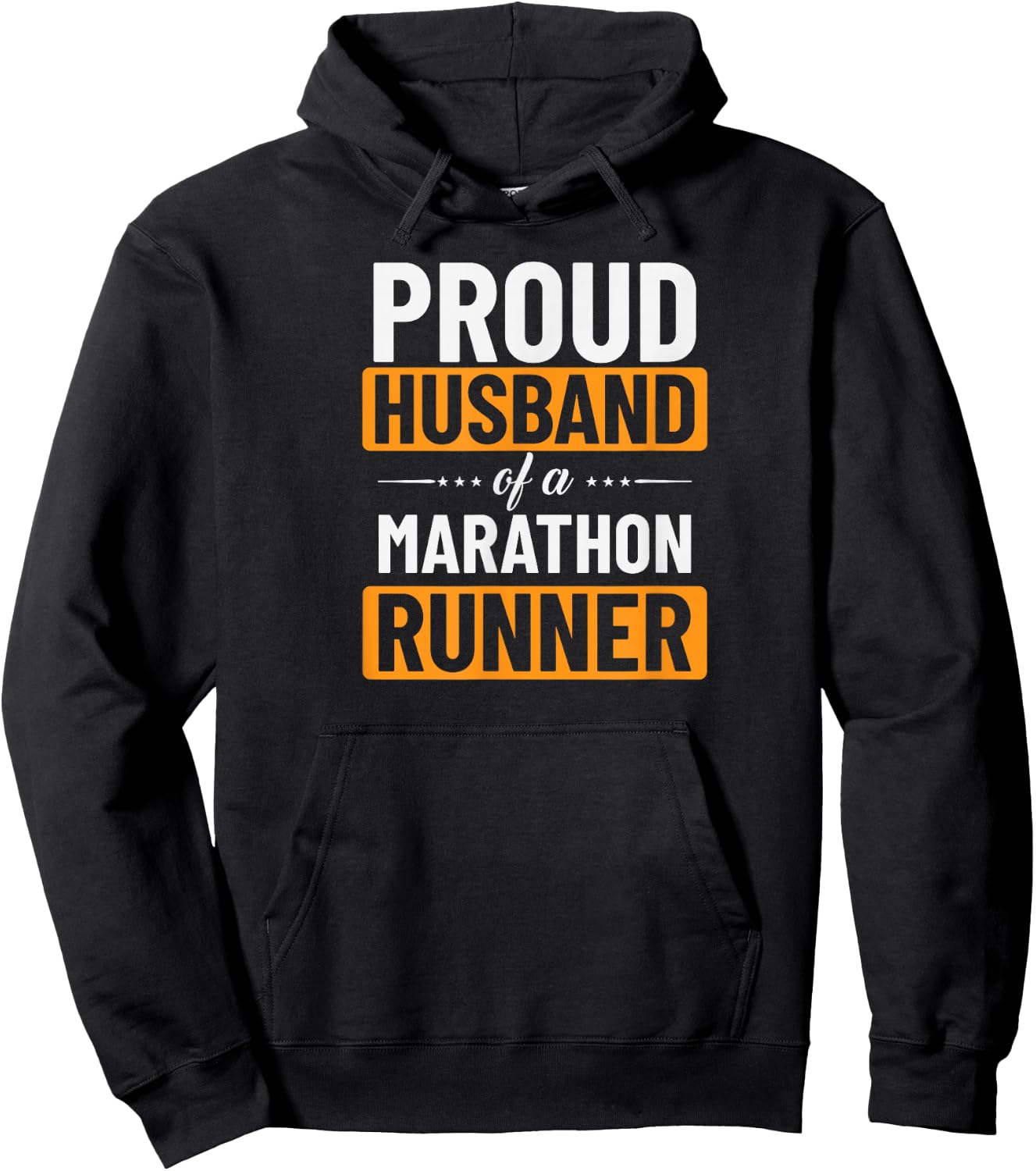 Proud Husband Of A Marathon Runner Hoodie - Hoodie | Black