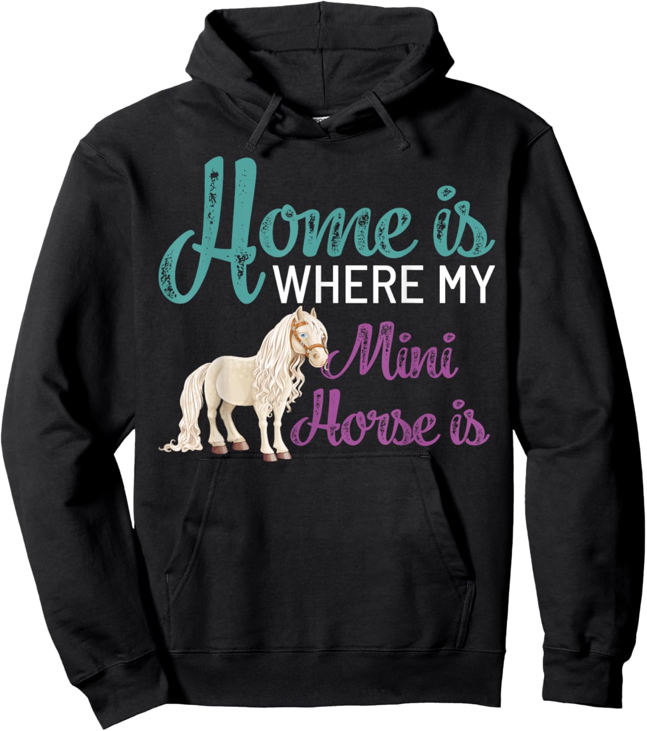 Miniature Horse Gifts Mini Pony Shirt Pet Horse Lover Gift Hoodie - Hoodie | Black