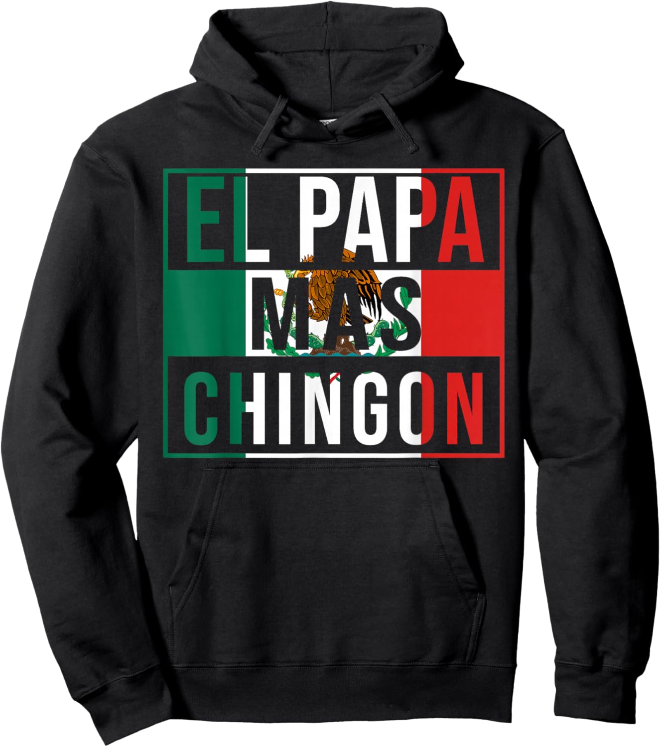 El Papa Mas Chingon - Funny Best Mexican Dad Gift Hoodie - Hoodie | Black