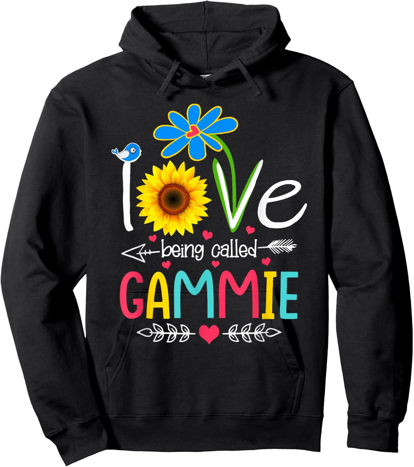 I Love Being Called Gammie Shirt Funny Grandma Mother's Day Hoodie - Hoodie | Black