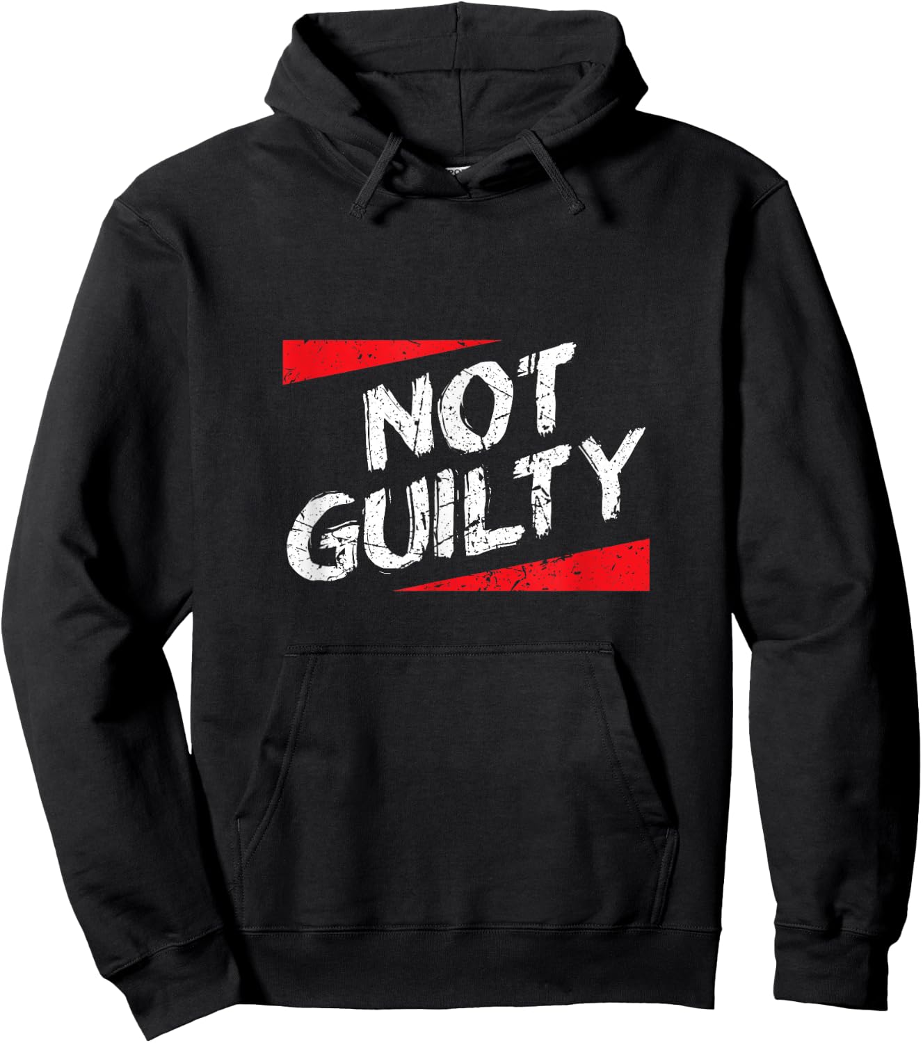 Not Guilty Saying, Graphic Hoodie - Hoodie | Black