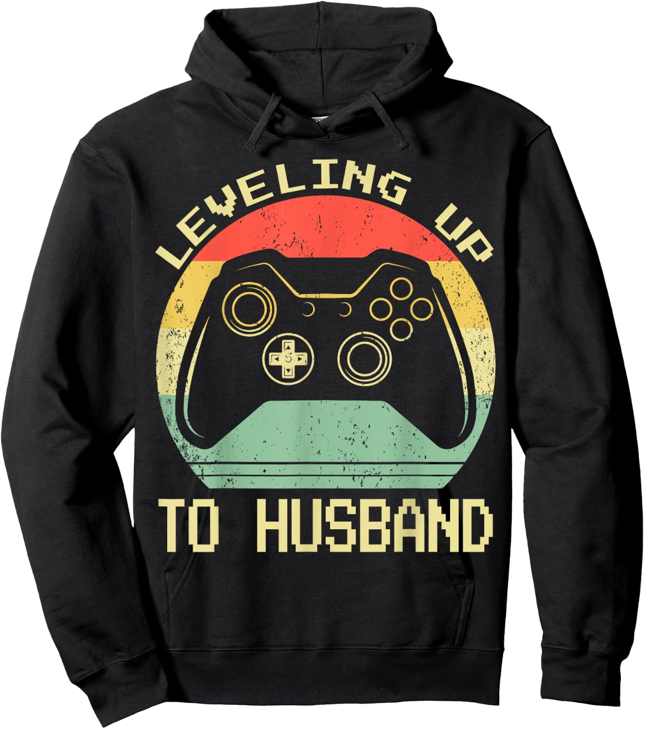 Leveling Up To Husband Gaming Couples Matching Engagement Hoodie - Hoodie | Black