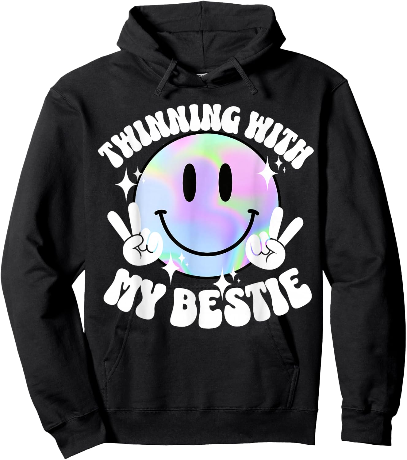 Twinning with My Bestie Spirit Week Twin Day Best Friend Hoodie - Hoodie | Black