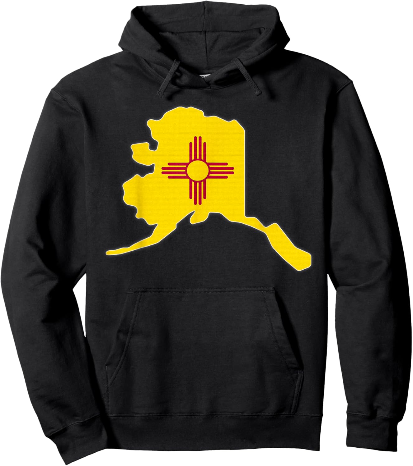 ALASKA STATE MAP NEW MEXICO NM Flag Roots Men Women Gift Hoodie - Hoodie | Black