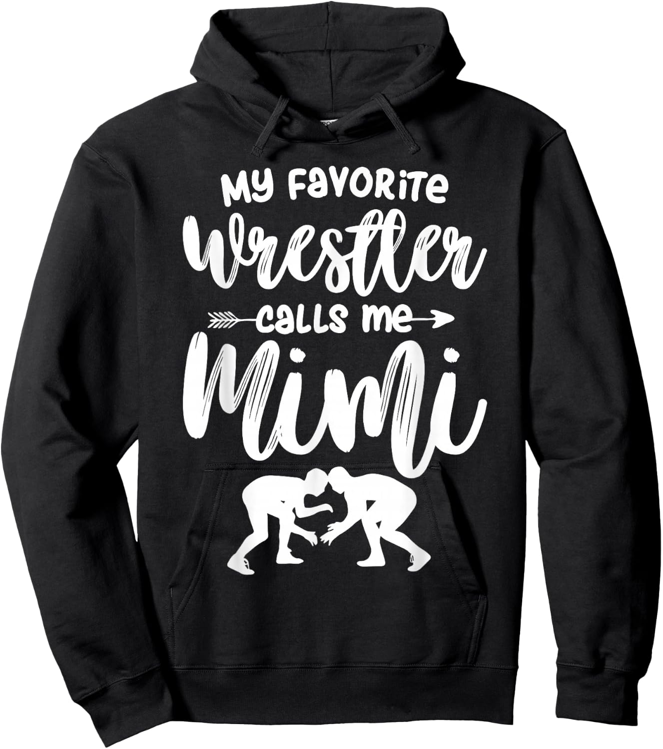 My Favorite Wrestler Calls Me Mimi Wrestling Grandma Hoodie - Hoodie | Black