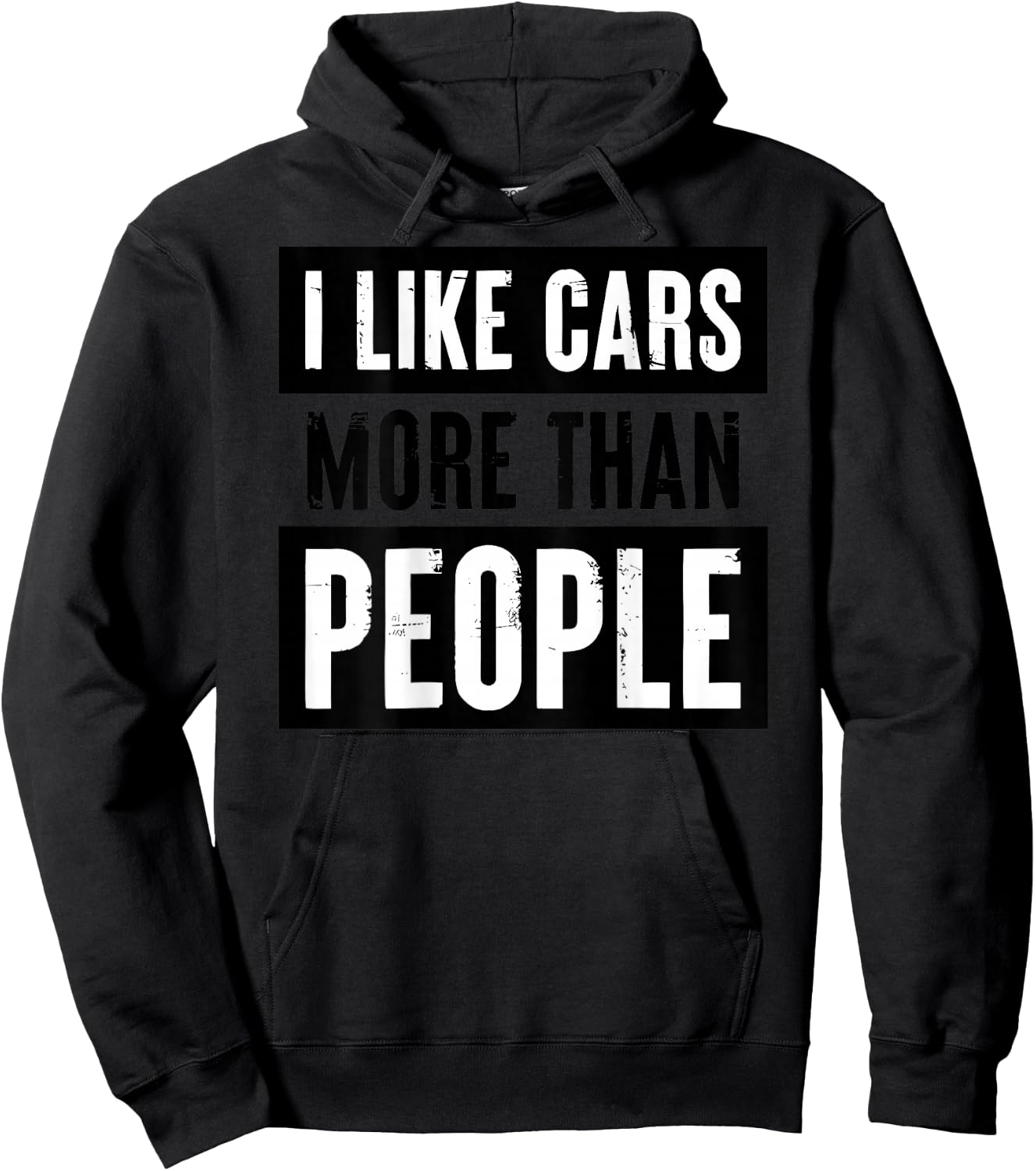 I Like Cars More Than People Hoodie - Hoodie | Black