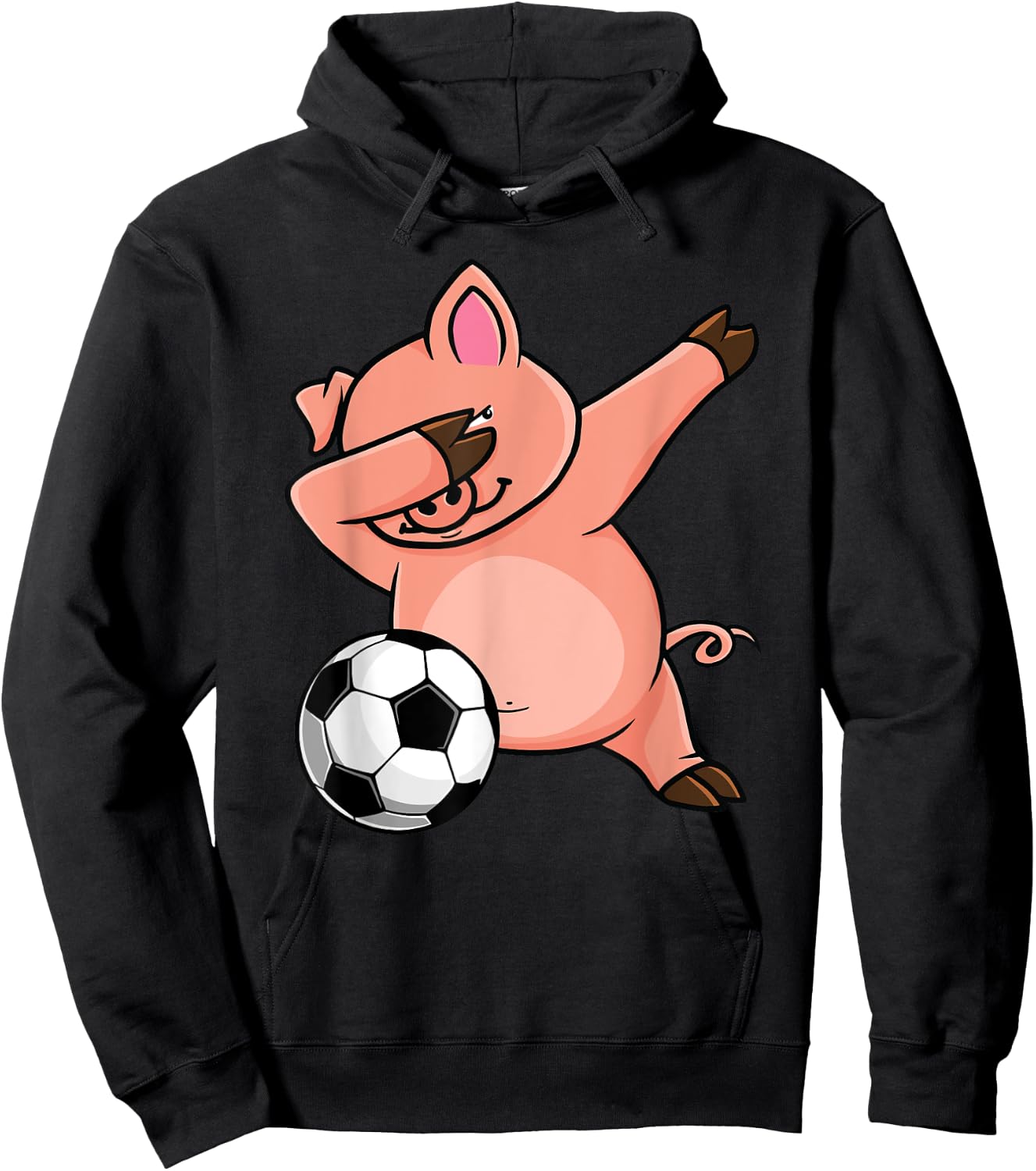 Dabbing Pig Funny Soccer Lovers Jersey Football Fans Sport Hoodie - Hoodie | Black