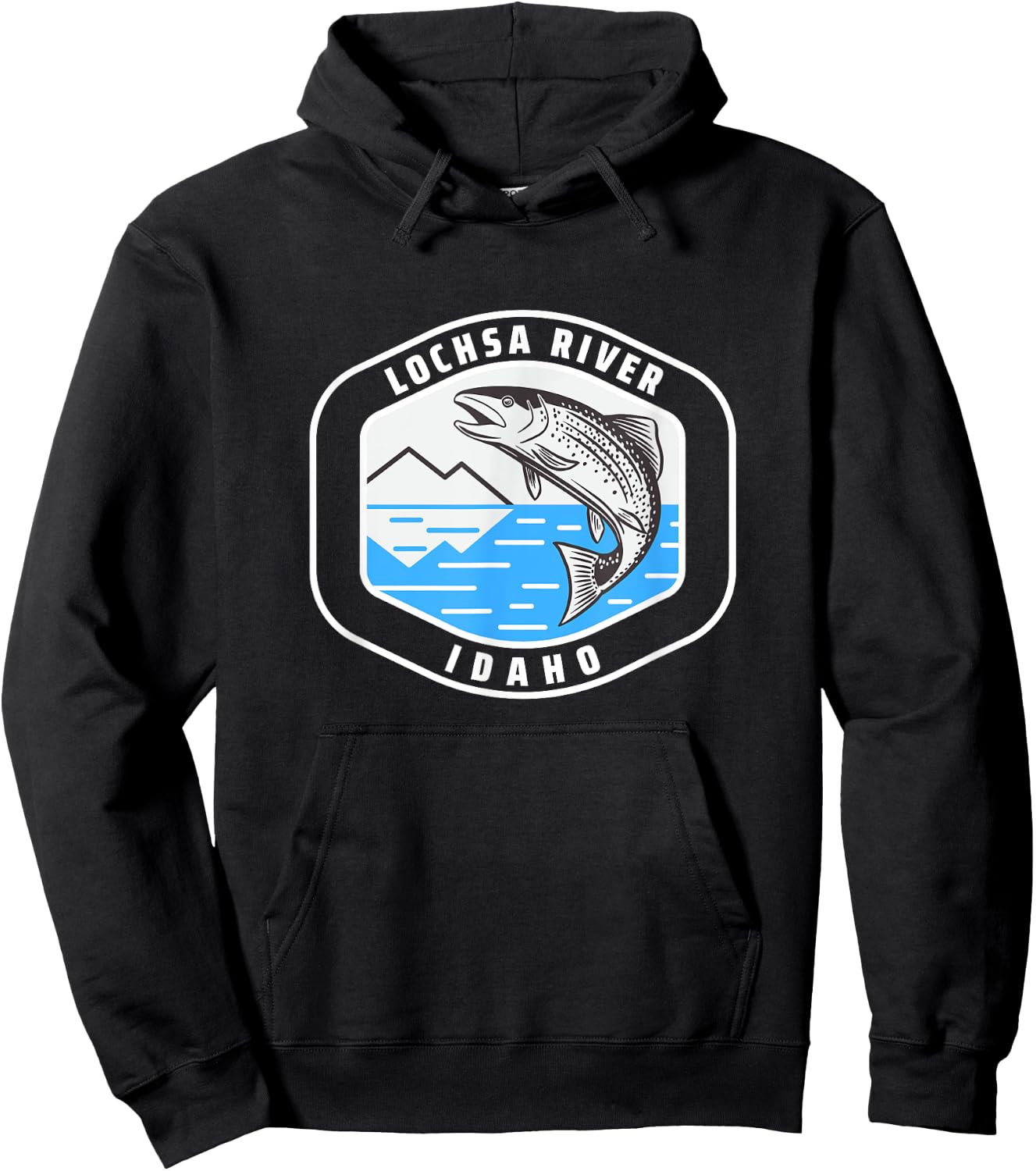 Lochsa River Idaho - Trout Fishing Fisherman Hoodie - Hoodie | Black