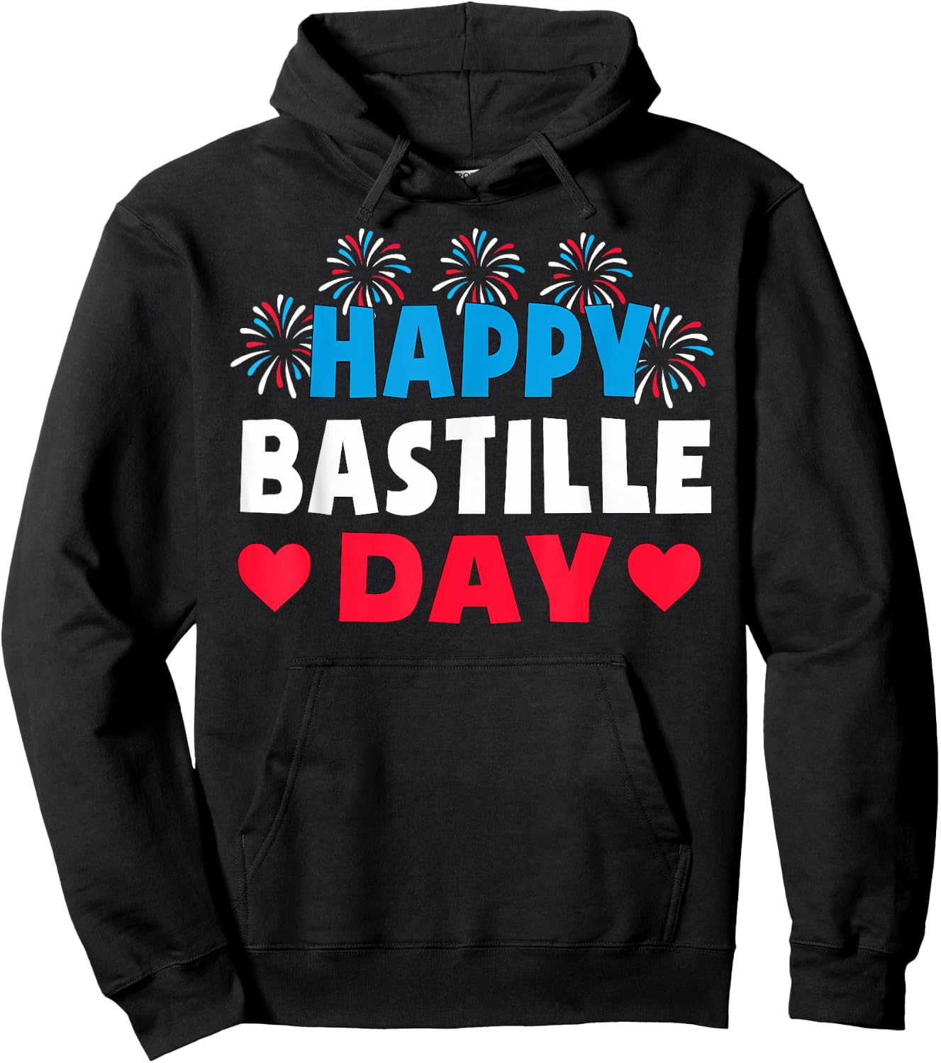 Happy Bastille Day Shirt July 14th France Fête Nationale Hoodie - Hoodie | Black