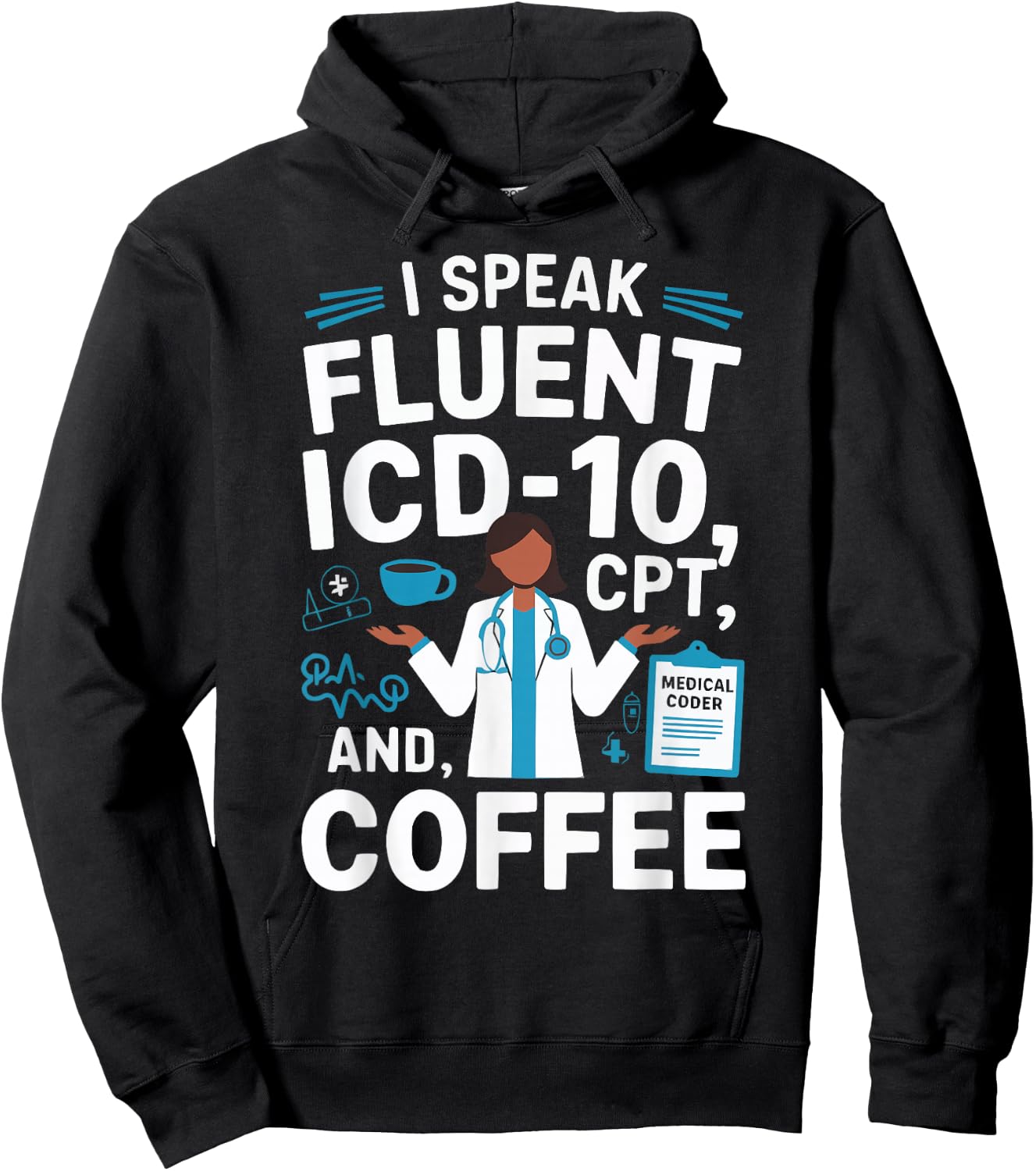 Medical Coder Job Profession Hospital Clinical Coder Hoodie - Hoodie | Black