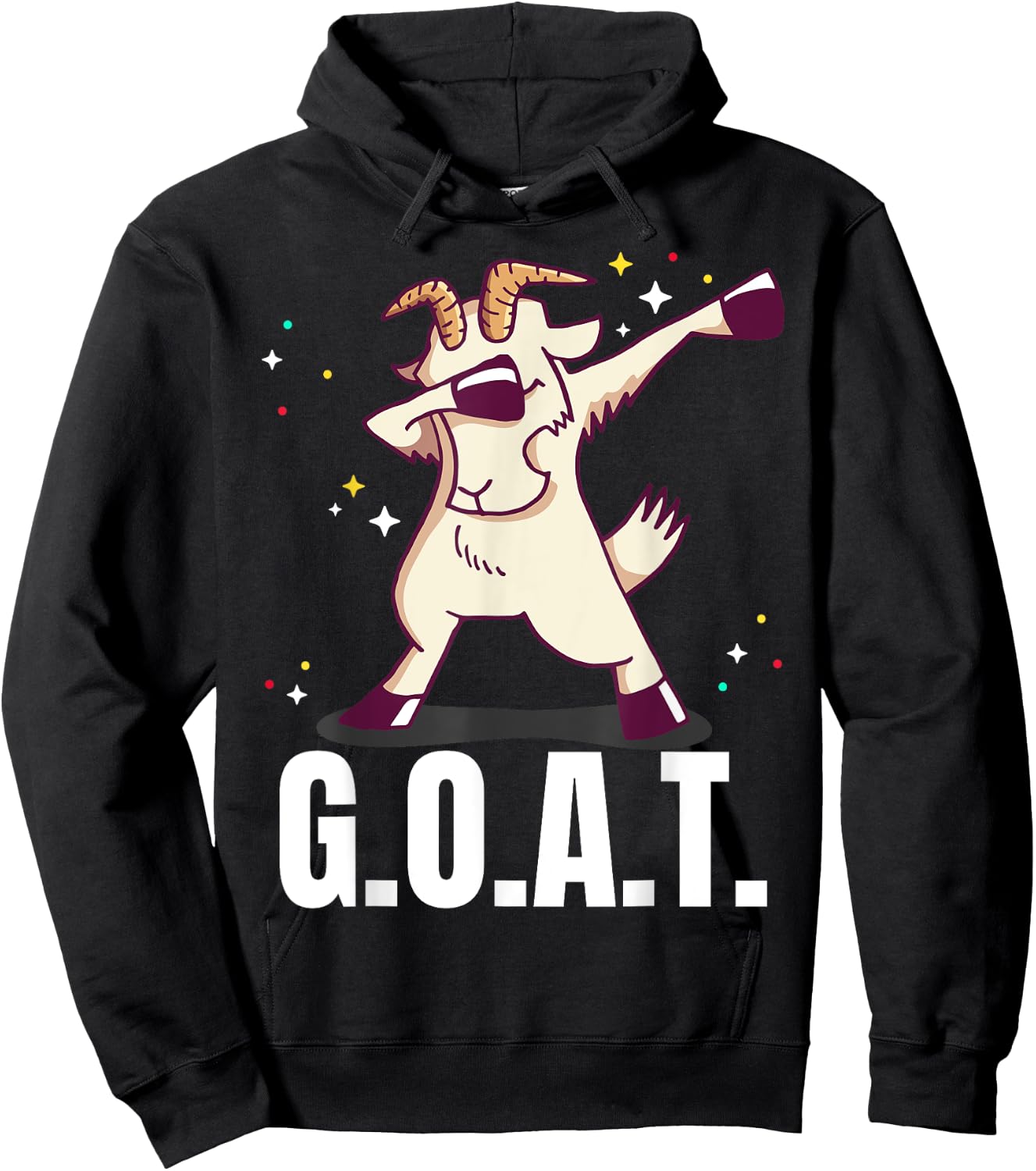 Greatest of All time G.O.A.T. Funny Goat dab Dancing Design Hoodie - Hoodie | Black