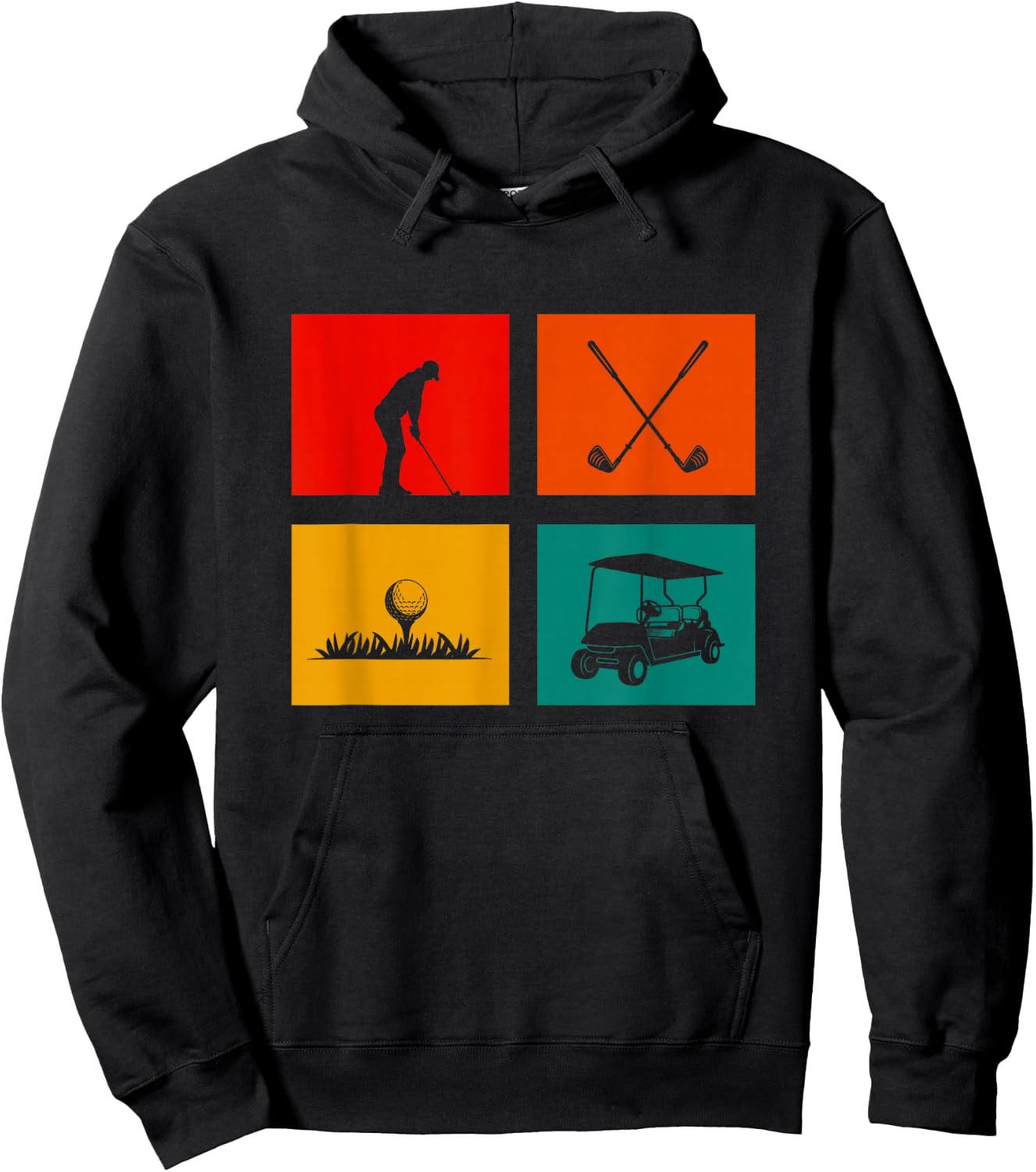 Golf Apparel Golfer Golf , -Adults, Black, Small, Short Sleeve, , All Seasons, 1 Count Hoodie - Hoodie | Black
