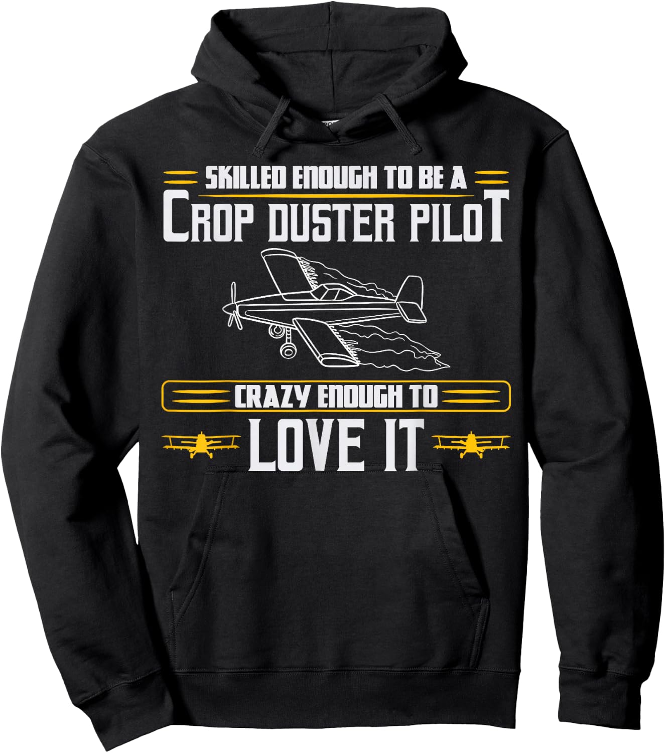 Crop Duster Agricultural Aircrafts Cropdusting Plane Hoodie - Hoodie | Black