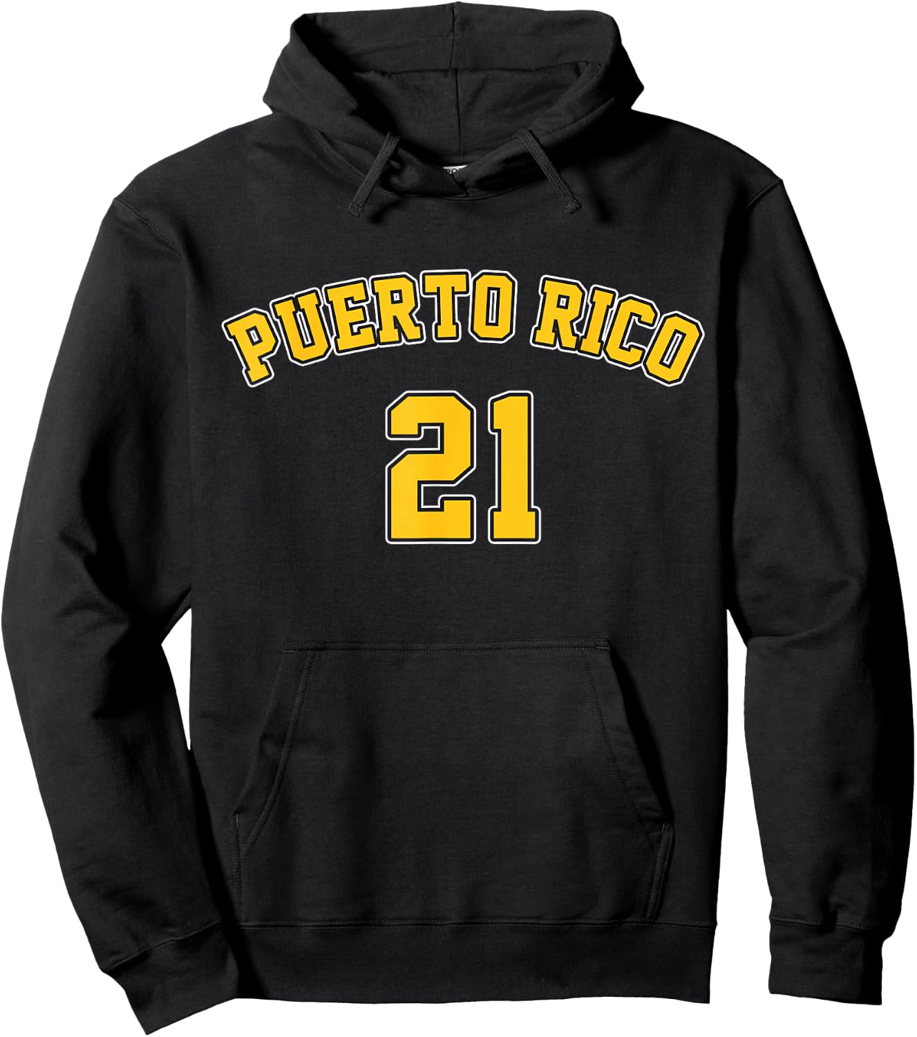 Puerto Rico Baseball 21 Santurce Boricua Baseball Fans Hoodie - Hoodie | Black
