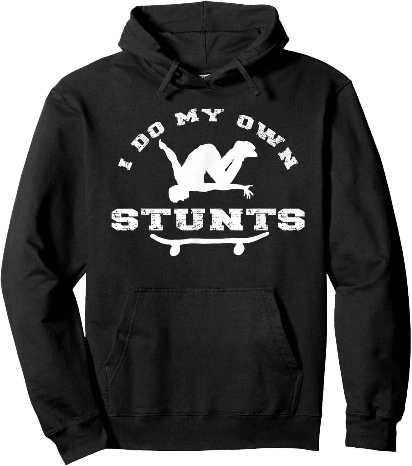 I Do All My Own Stunts Get well soon Funny injured leg Hoodie - Hoodie | Black