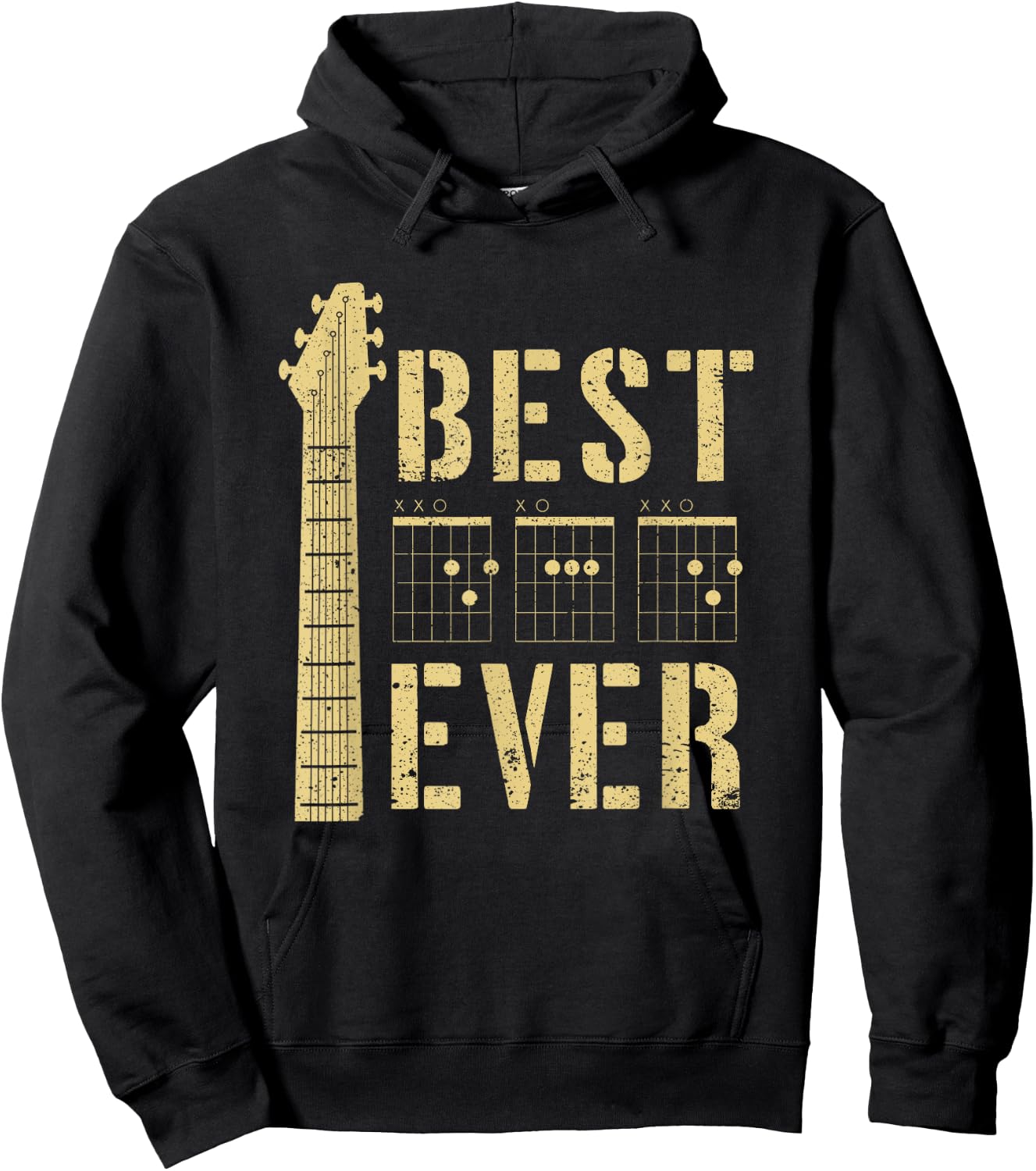 Guitarist Father Best Dad Ever Chord Guitar Players Hoodie - Hoodie | Black