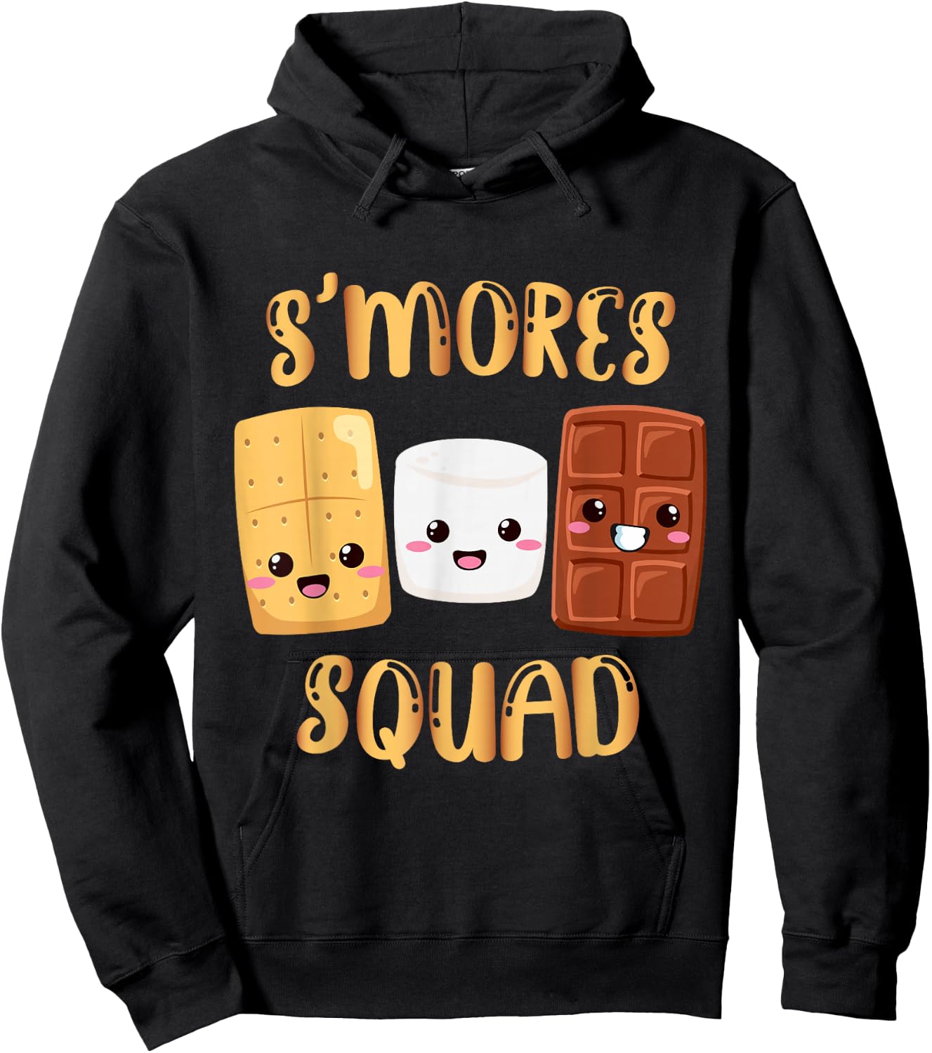 S'mores Marshmallows Funny Smores Squad Camping Campfire Hoodie - Hoodie | Black