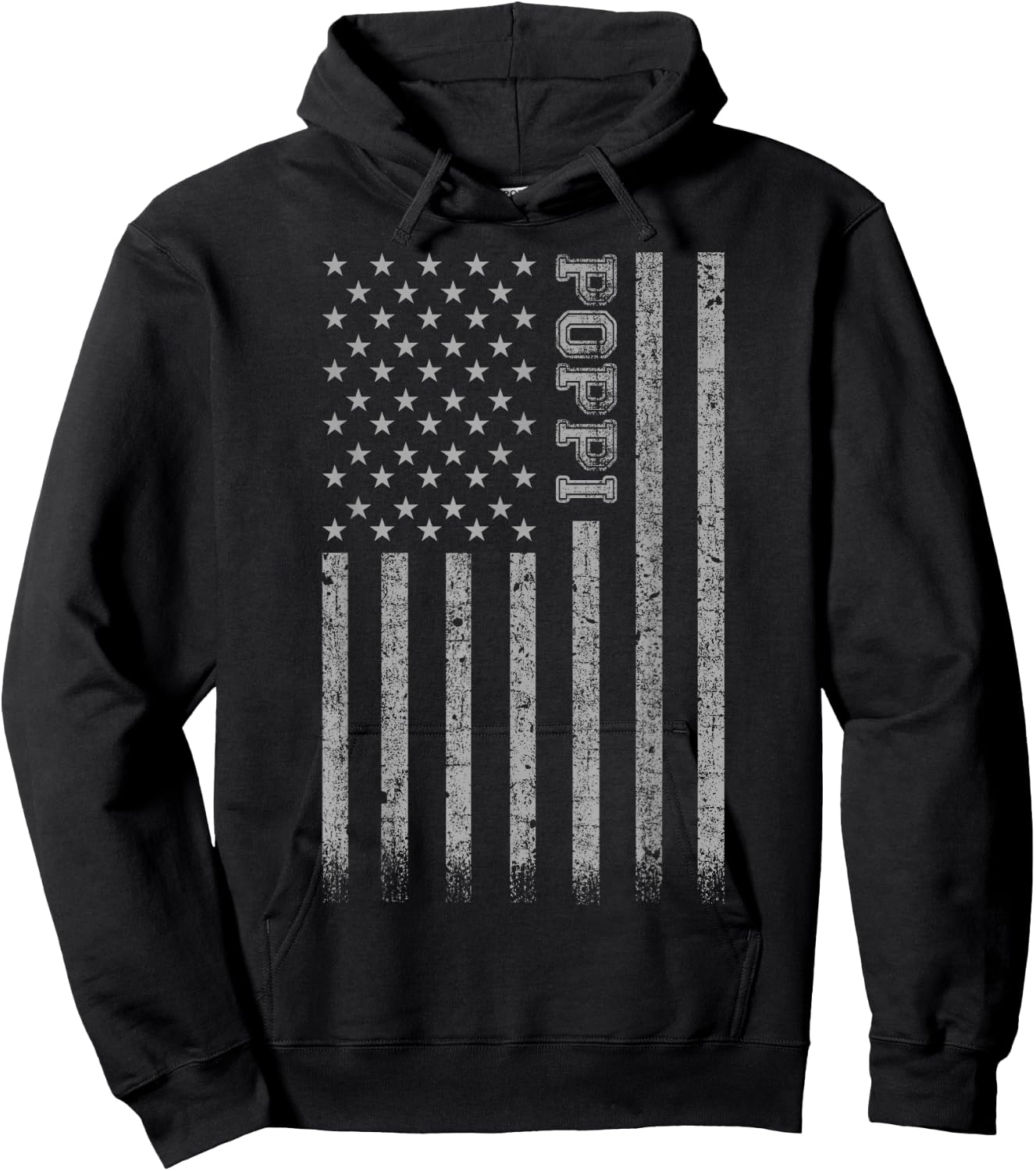 Poppi American Flag Hoodie - Hoodie | Black