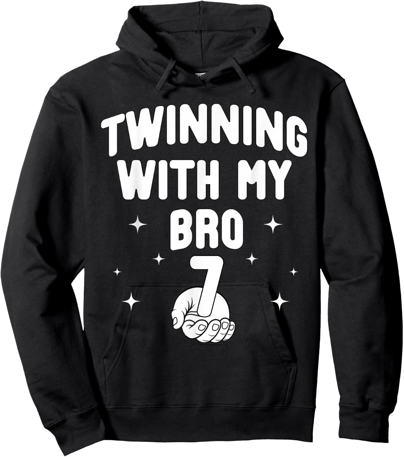 67 Twinning with My Bro Funny 6 7 Meme Twin Day Spirit Week Hoodie - Hoodie | Black