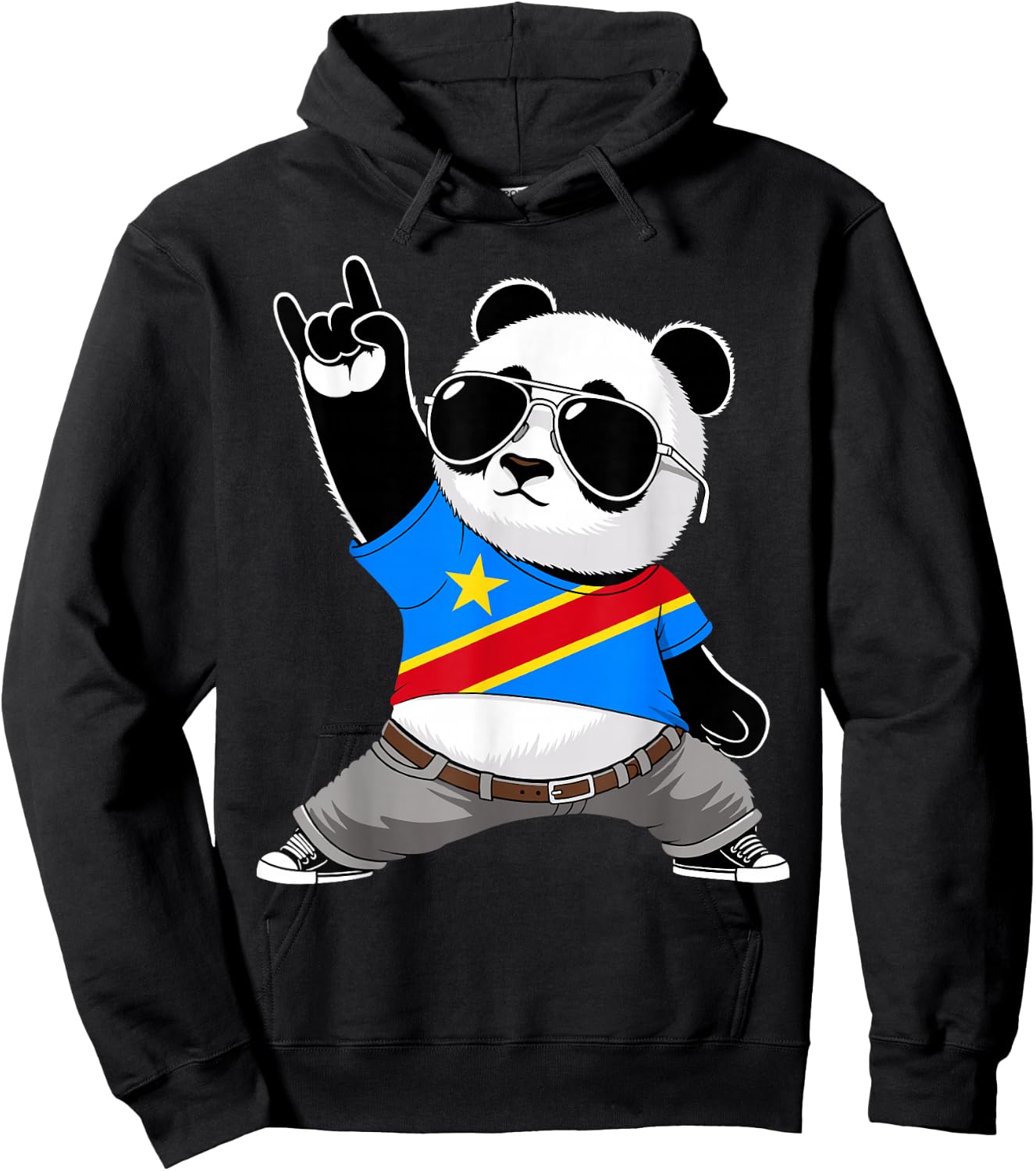 Congolese Flag Men Women Kids DR Congo Hoodie - Hoodie | Black