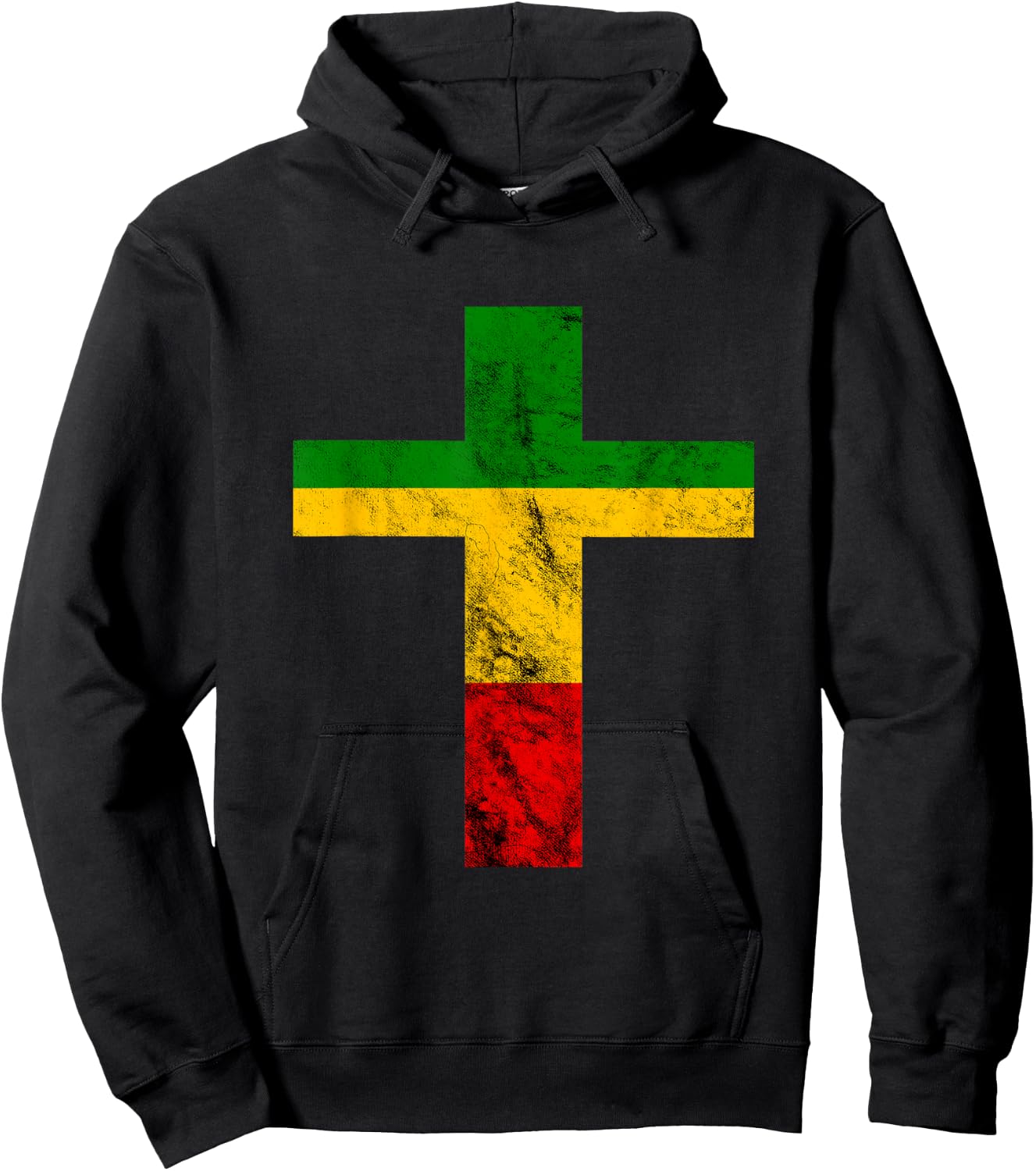 Rasta Reggae Jesus Cross Faith Rastafari Roots Reggae Lover Hoodie - Hoodie | Black