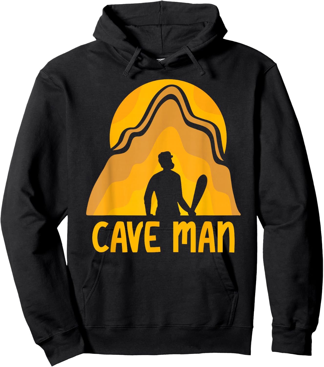 Caveman Cave Man Caving Hoodie - Hoodie | Black