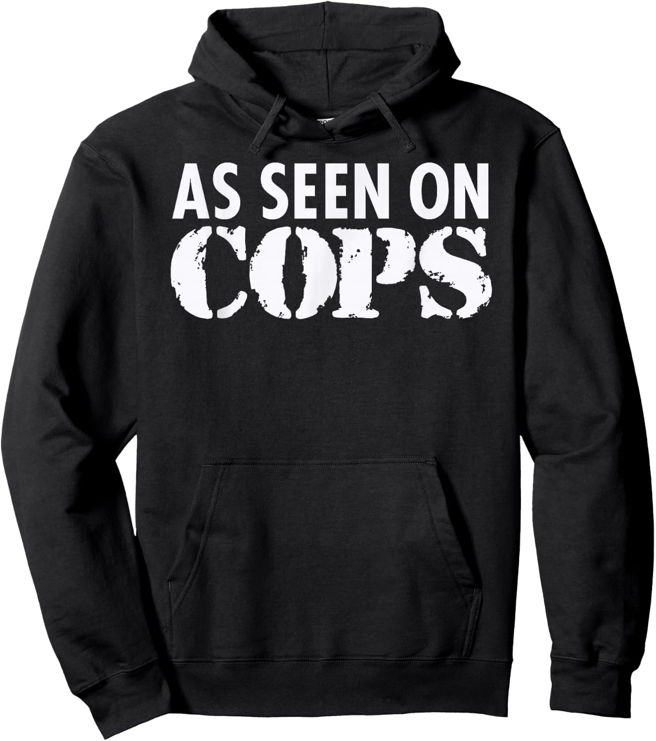 As Seen On Cops (White) Graphic Hoodie - Hoodie | Black