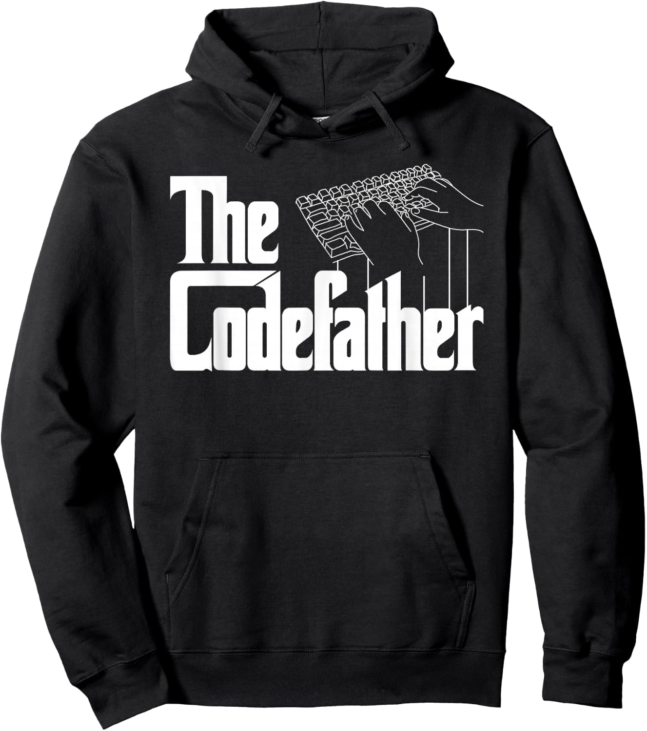 The Code Father Funny Computer Coder Dad Programmer Hoodie - Hoodie | Black