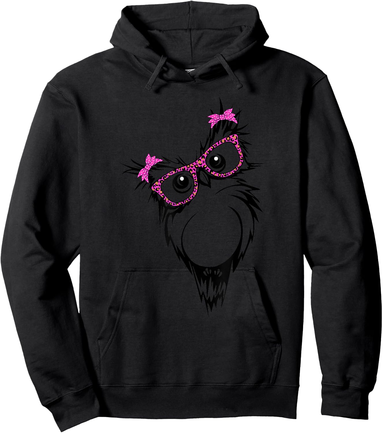 cute OwL with bandana glasses Hoodie - Hoodie | Black