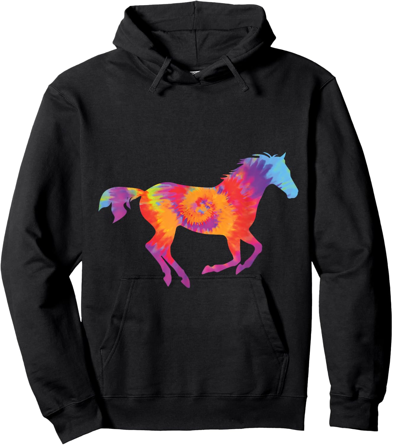 Horse lover Tie dye for girls women men who love horses Hoodie - Hoodie | Black
