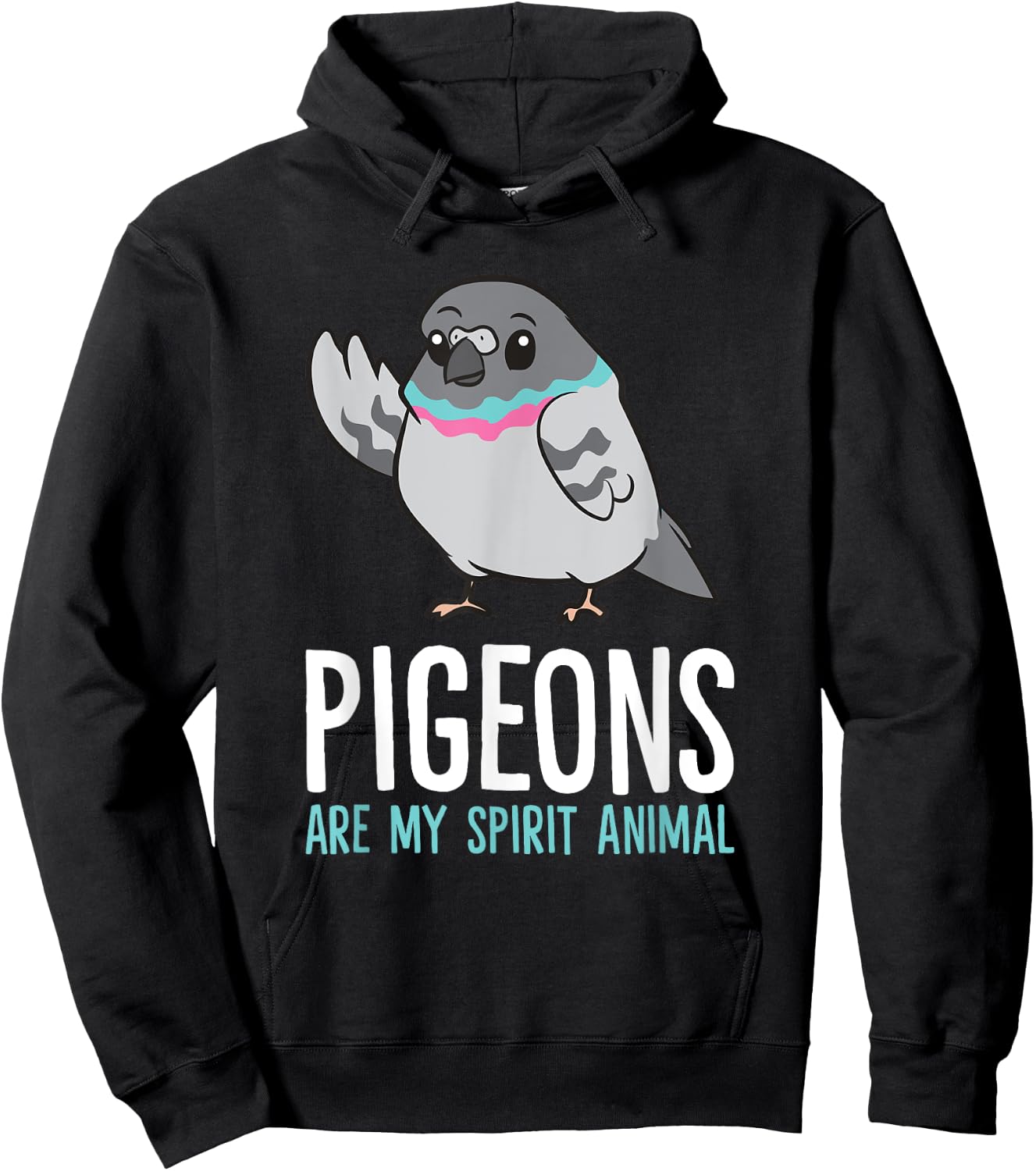Pigeon Bird Lover Funny Pigeons Are My Spirit Animal Hoodie - Hoodie | Black