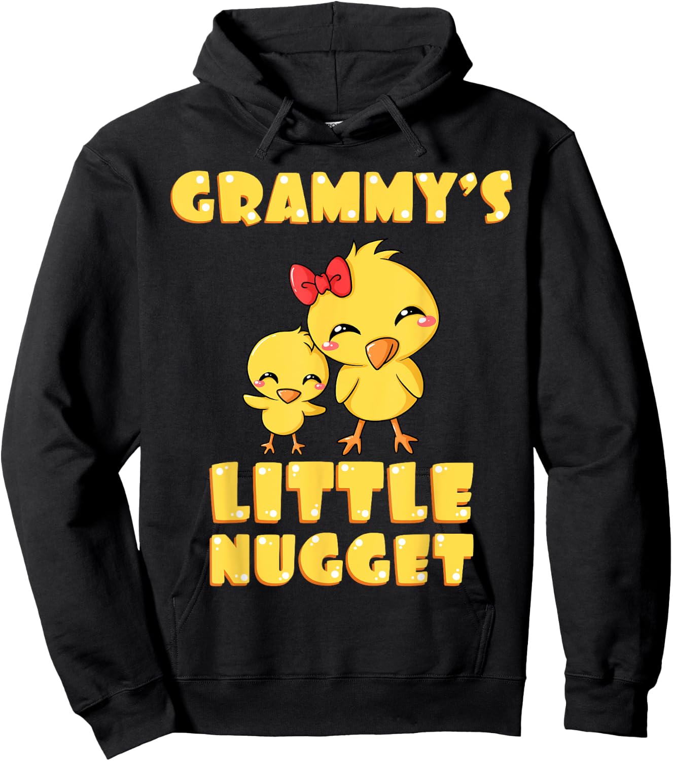 Grammy's Little Nugget Chicken Lover Grandma Mother's Day Hoodie - Hoodie | Black
