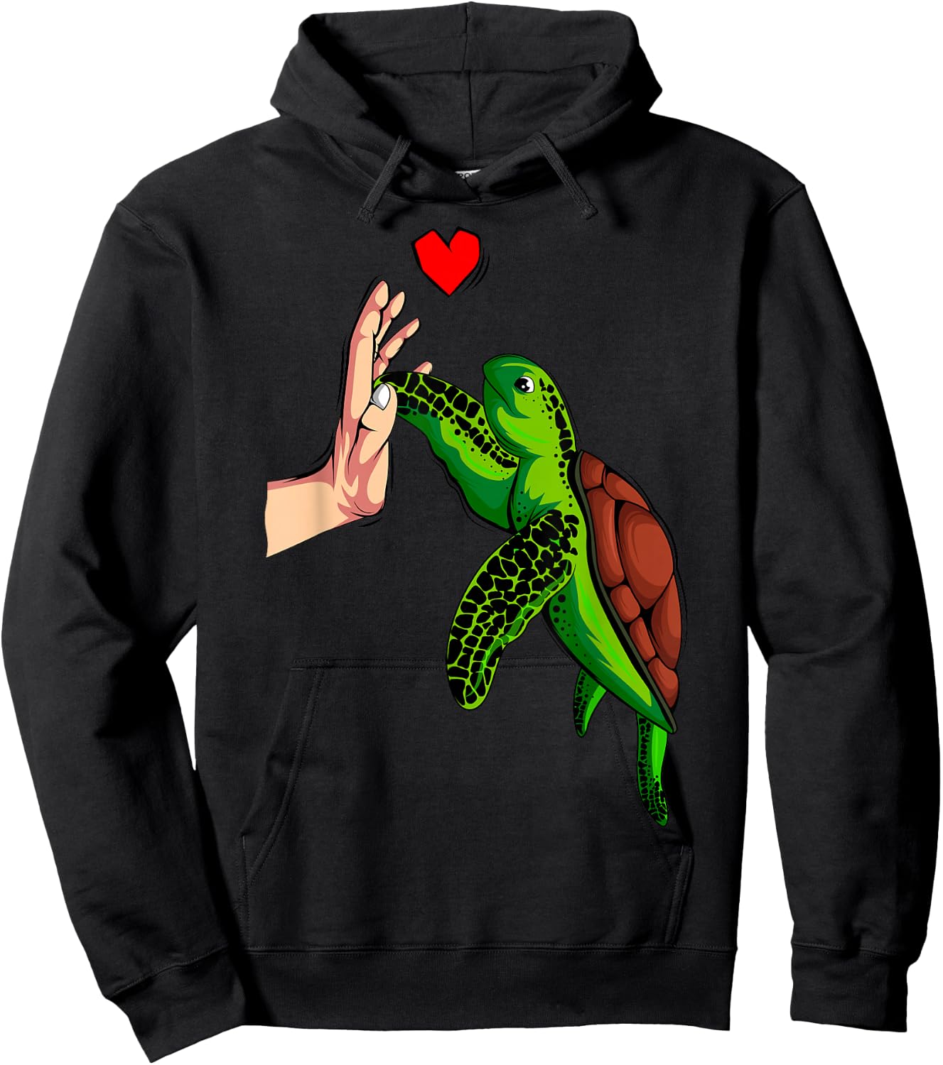 Turtles Love Children Girls Ladies Turtle Hoodie - Hoodie | Black