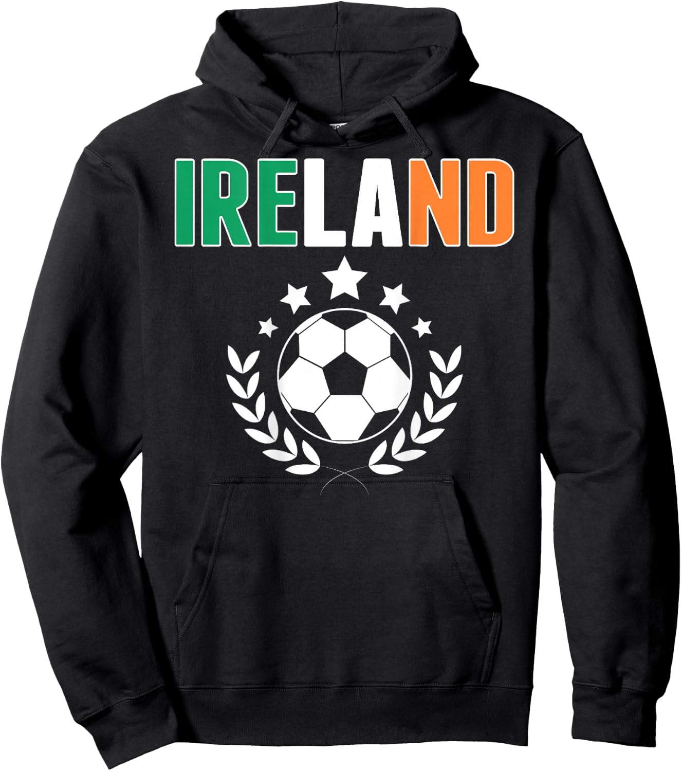 Proud Ireland Soccer Fans Jersey - Support Irish Football Hoodie - Hoodie | Black