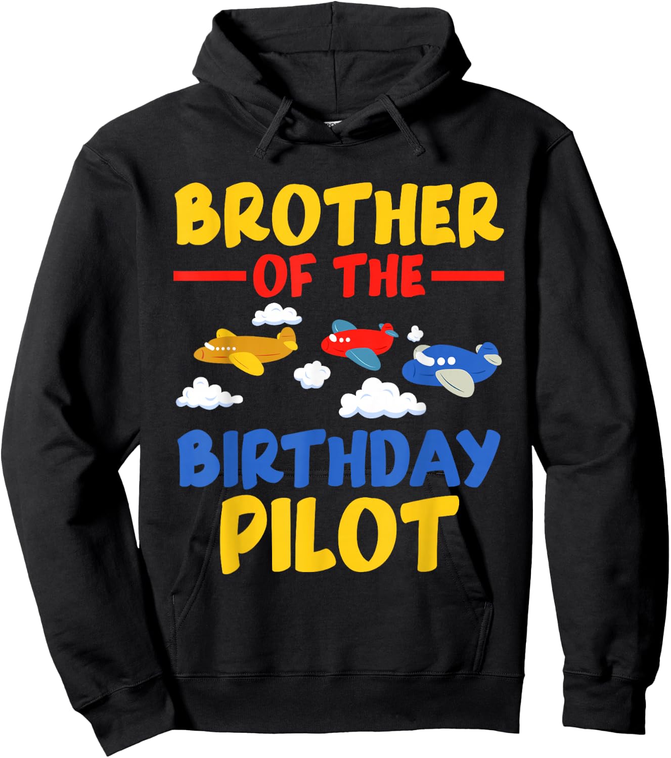 Aircraft Birthday Pilot Brother Birthday Airplane Hoodie - Hoodie | Black