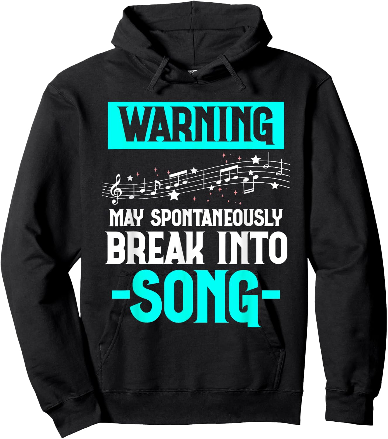 Funny Karaoke Warning May Spontaneously Break Into Song Hoodie - Hoodie | Black