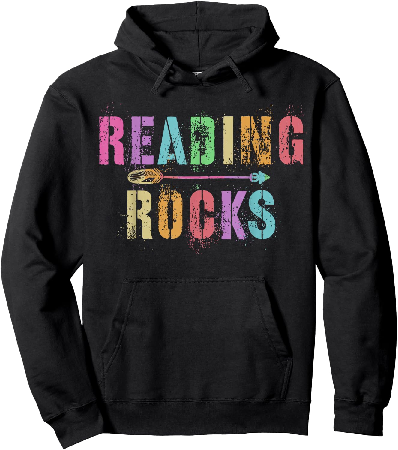 First Day Teacher Super Star Kinder Crew READING ROCKS Blue Hoodie - Hoodie | Black