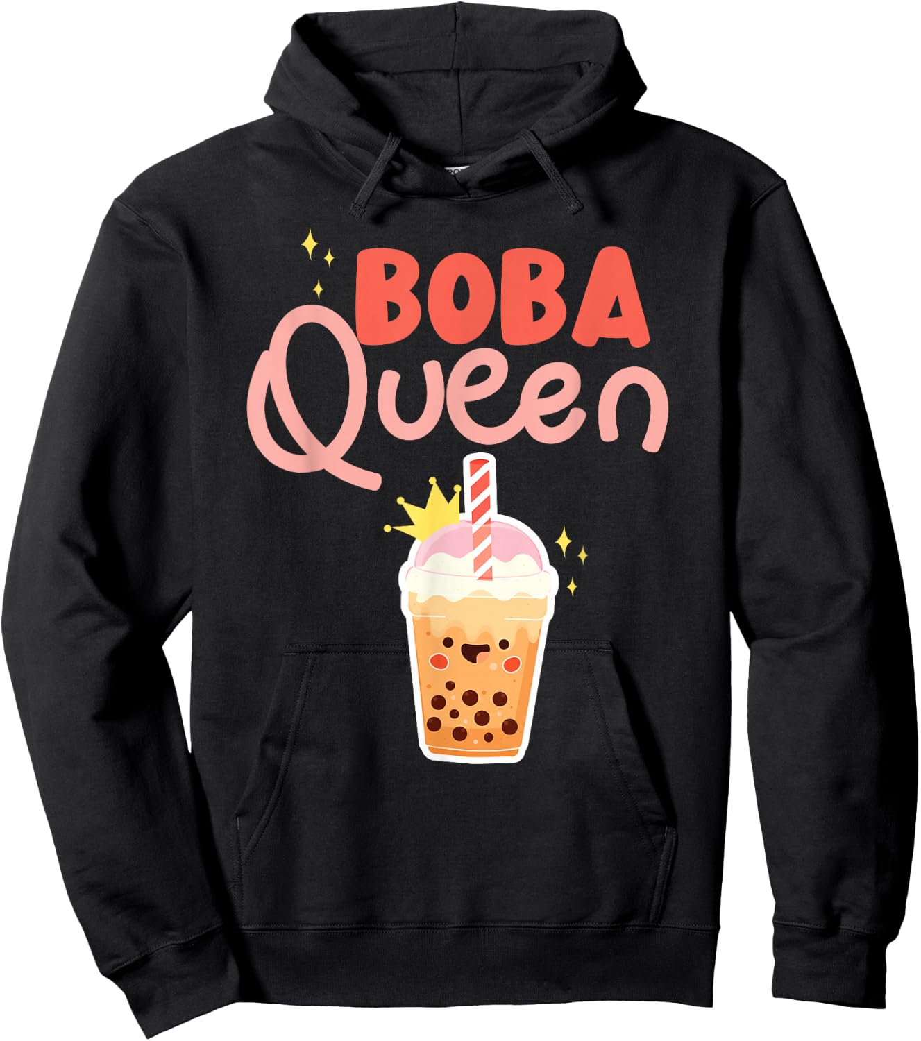 Bubble Boba Queen Tea Hoodie - Hoodie | Black