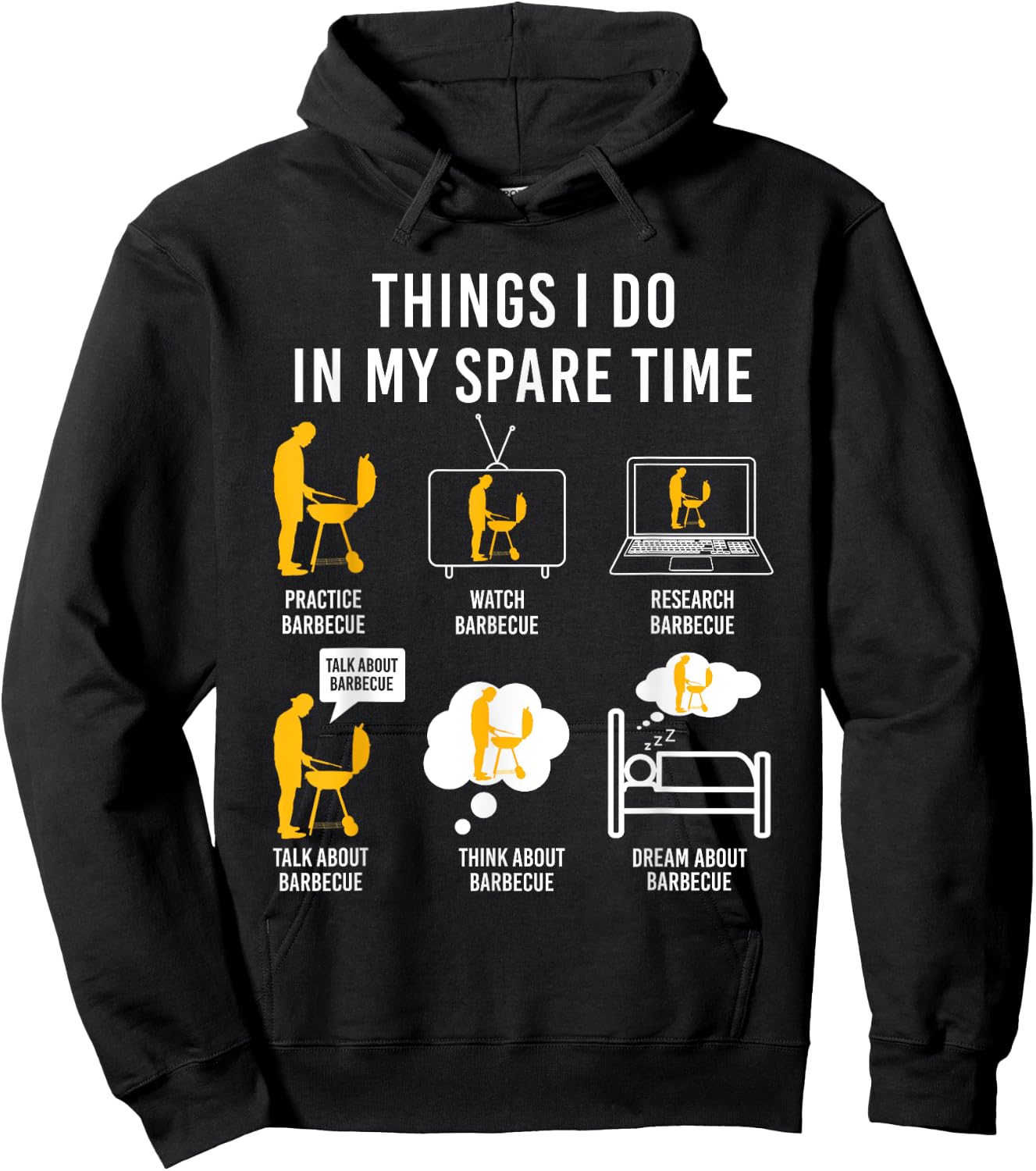 Barbecue Grilling Party Things I Do In My Spare Time BBQ Hoodie - Hoodie | Black