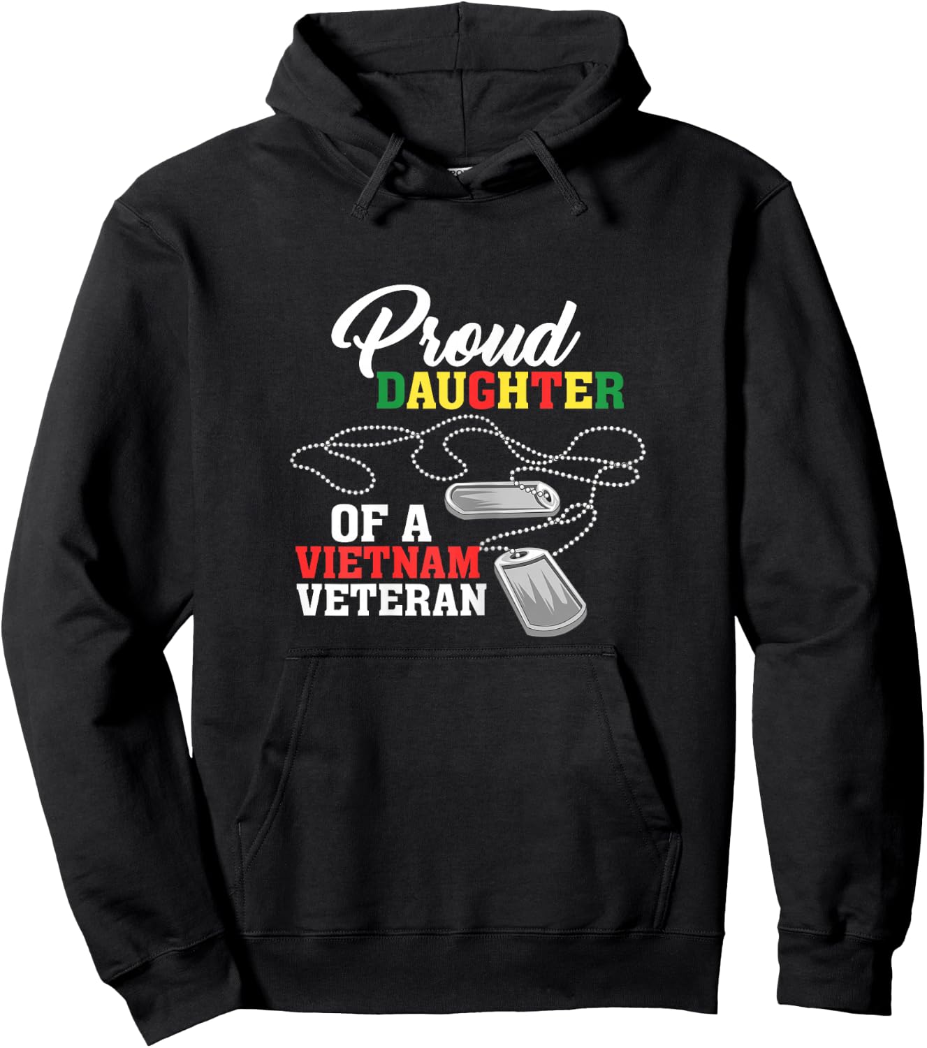 Veteran Daughter Dad Grandpa Vietnam Honorable Hoodie - Hoodie | Black