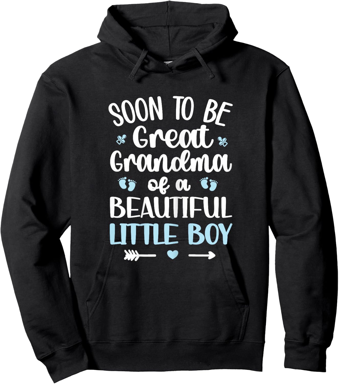 Soon To Be Great Grandma Of A Boy Future Great Grandma 2022 Hoodie - Hoodie | Black