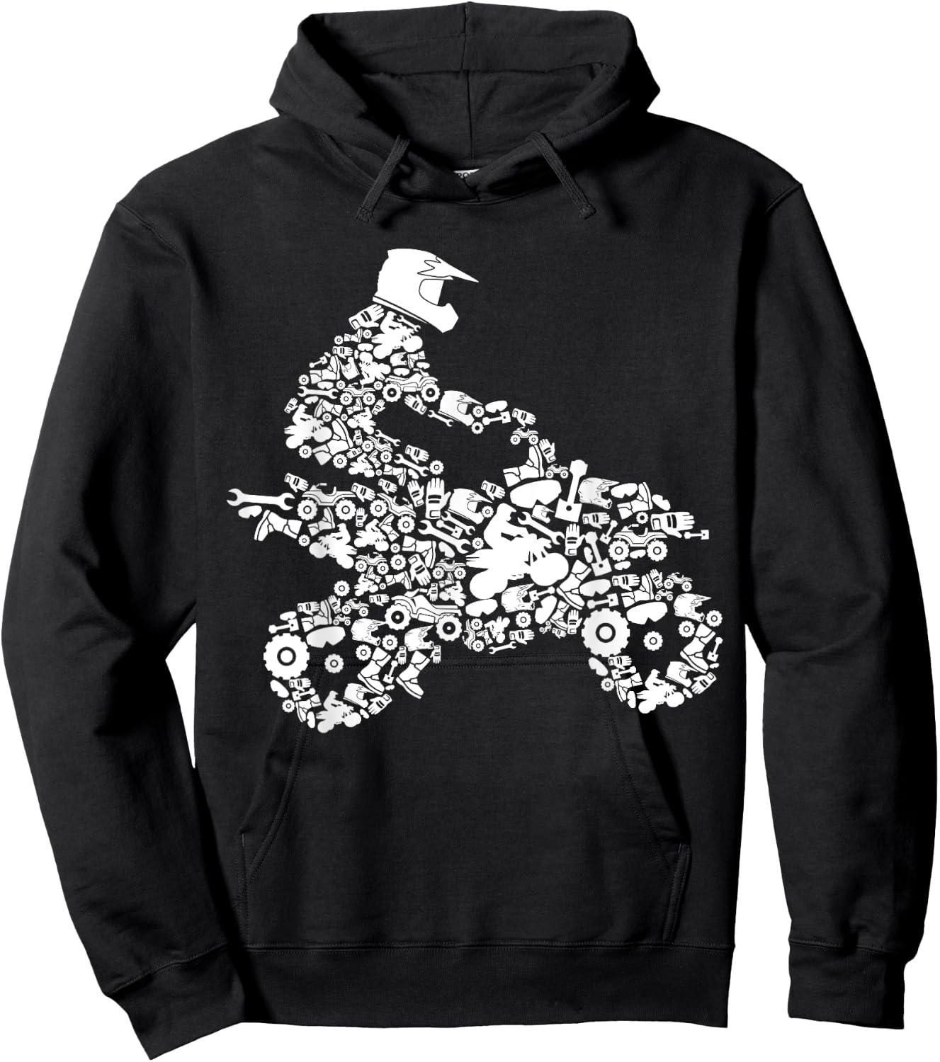 Quad Biker ATV 4 Wheeler Funny Quad Men Boys Hoodie - Hoodie | Black