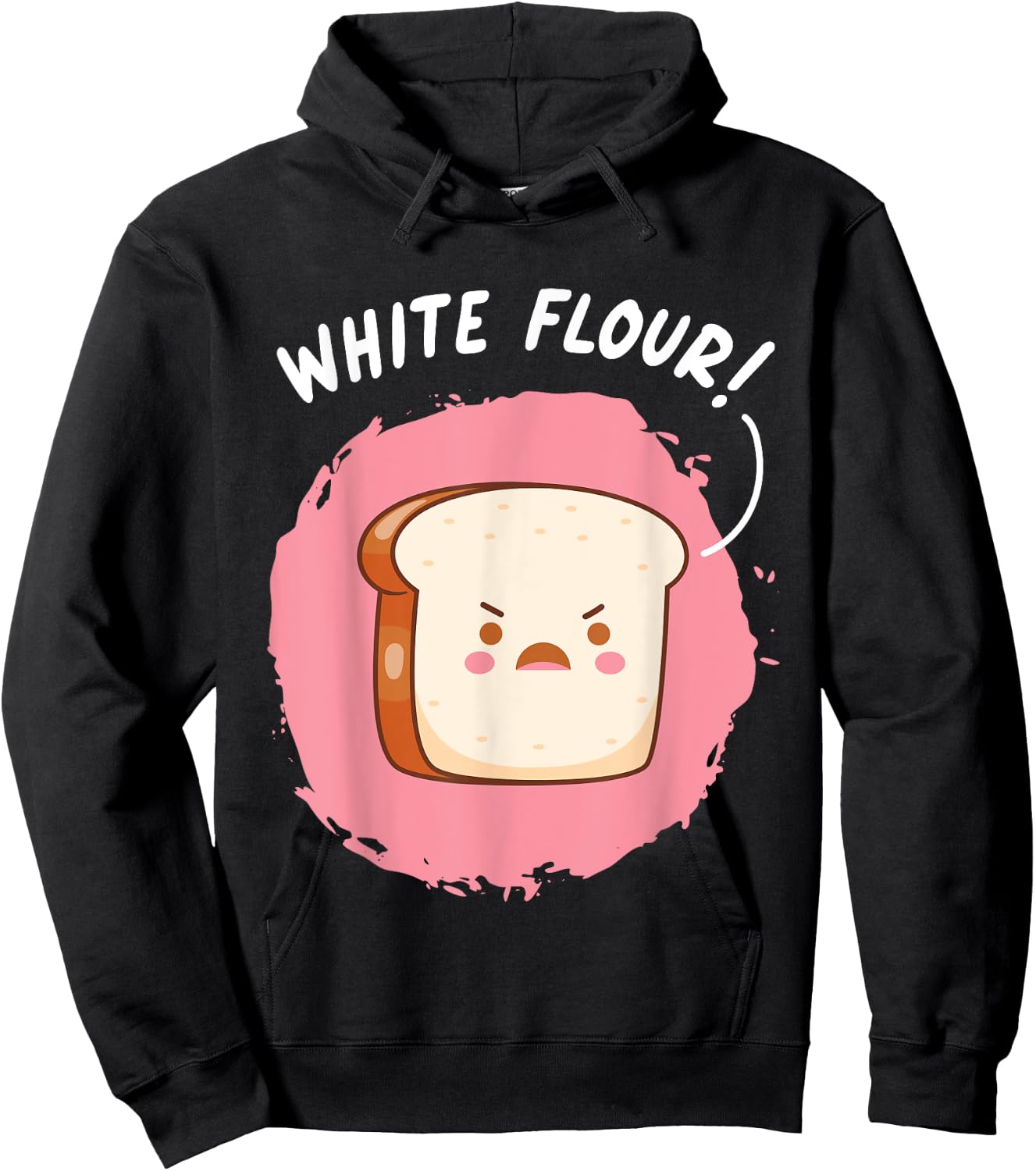 White Flour Sliced Bread Baking Wheat Bread Hoodie - Hoodie | Black