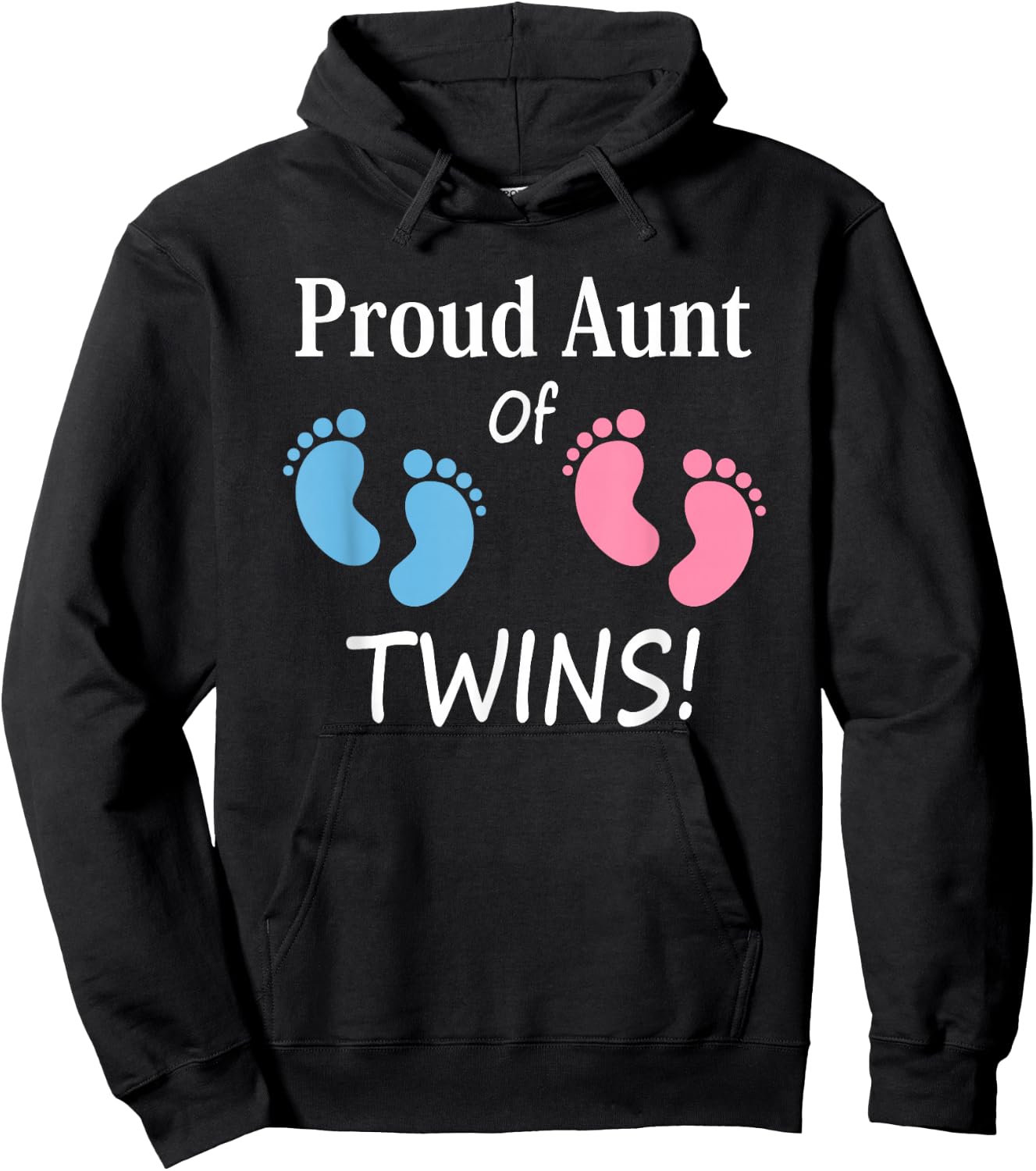Proud Aunt of Boy and Girl Twins Special Auntie Hoodie - Hoodie | Black
