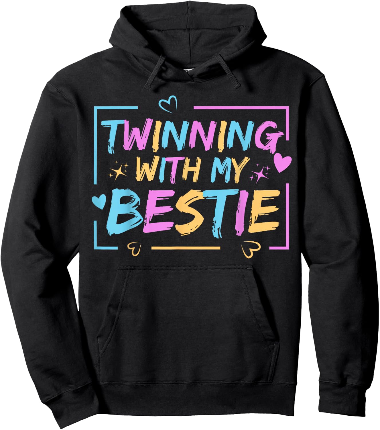 Twin Matching Twins Day Friend Twinning with My Bestie Twin Hoodie - Hoodie | Black